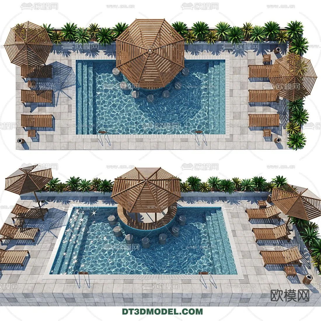 DECOR HELPER - EXTERIOR - POOL - CORONA - 3D MODEL - 1035
