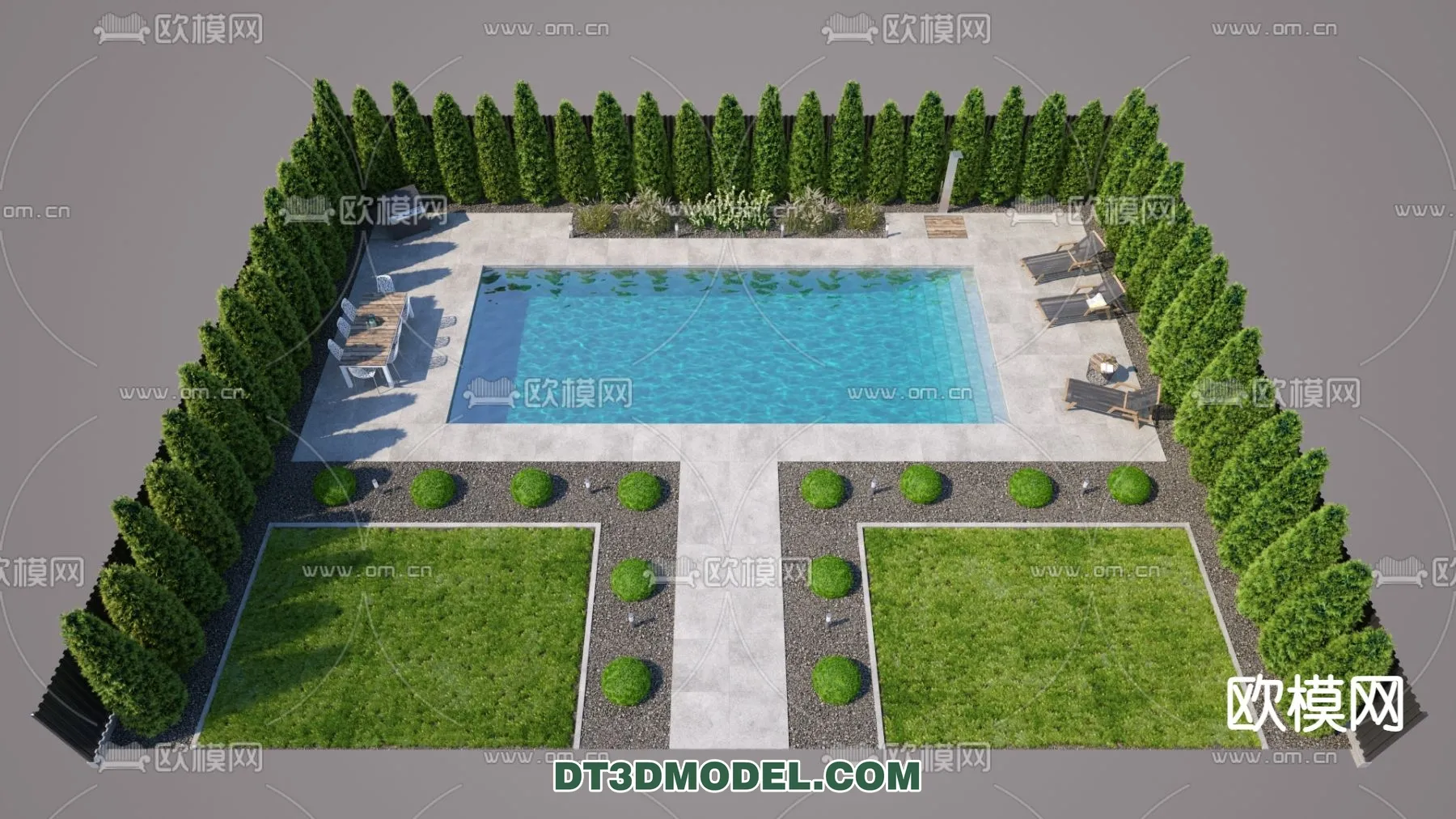 DECOR HELPER - EXTERIOR - POOL - CORONA - 3D MODEL - 1044