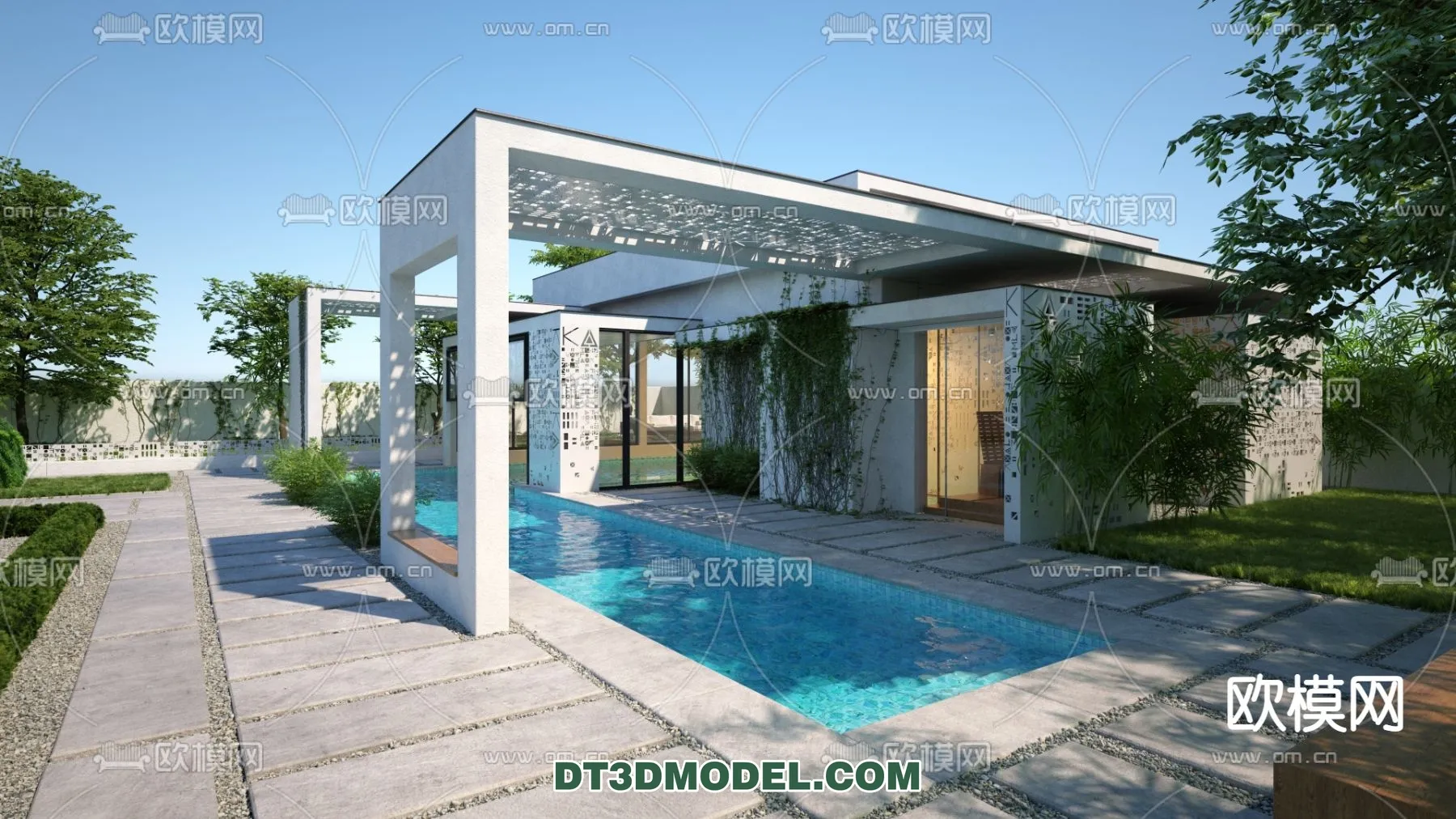 DECOR HELPER - EXTERIOR - POOL - CORONA - 3D MODEL - 1045