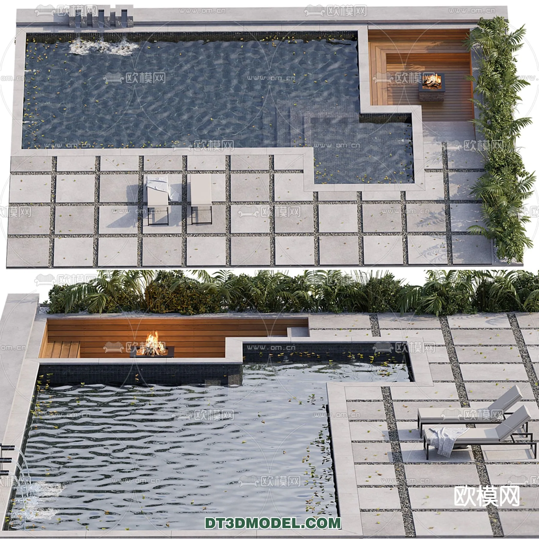 DECOR HELPER - EXTERIOR - POOL - CORONA - 3D MODEL - 1064