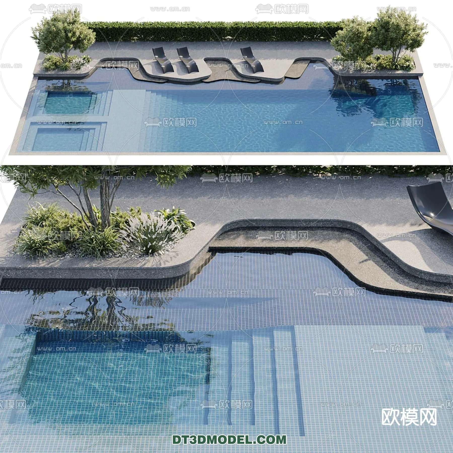 DECOR HELPER - EXTERIOR - POOL - CORONA - 3D MODEL - 1073