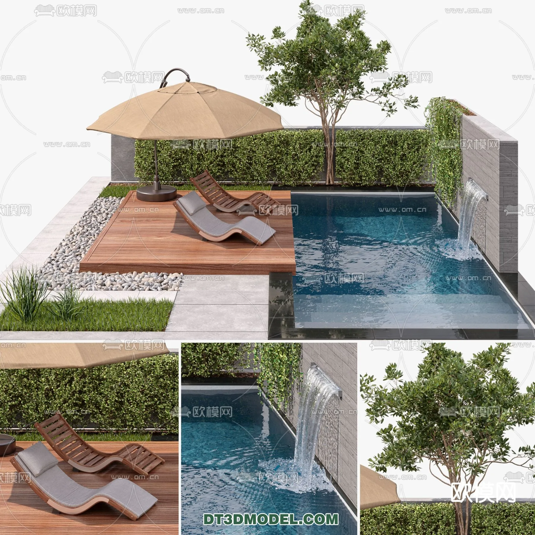 DECOR HELPER - EXTERIOR - POOL - CORONA - 3D MODEL - 1076