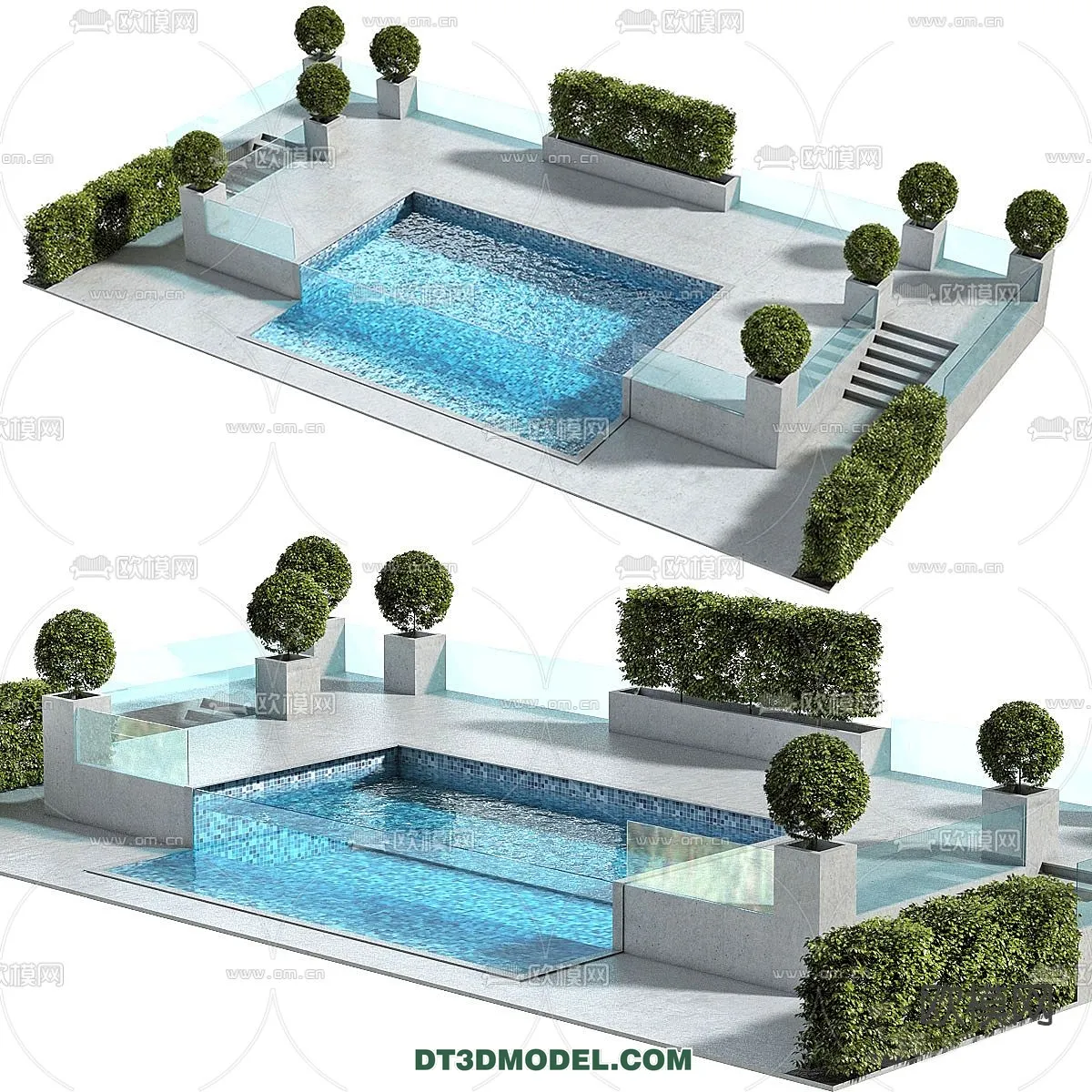 DECOR HELPER - EXTERIOR - POOL - CORONA - 3D MODEL - 1078