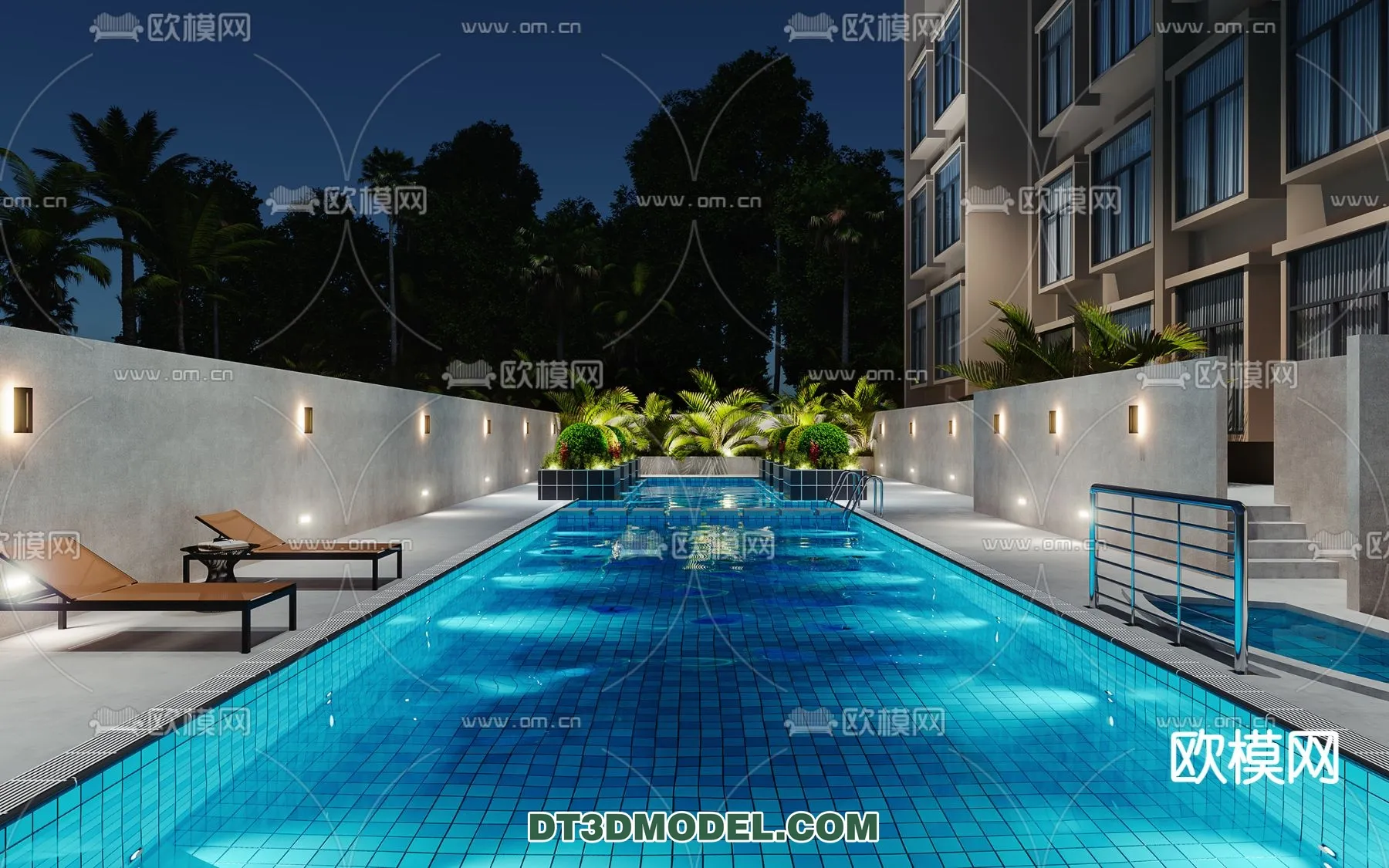 DECOR HELPER - EXTERIOR - POOL - VRAY / CORONA - 3D MODEL - 1006