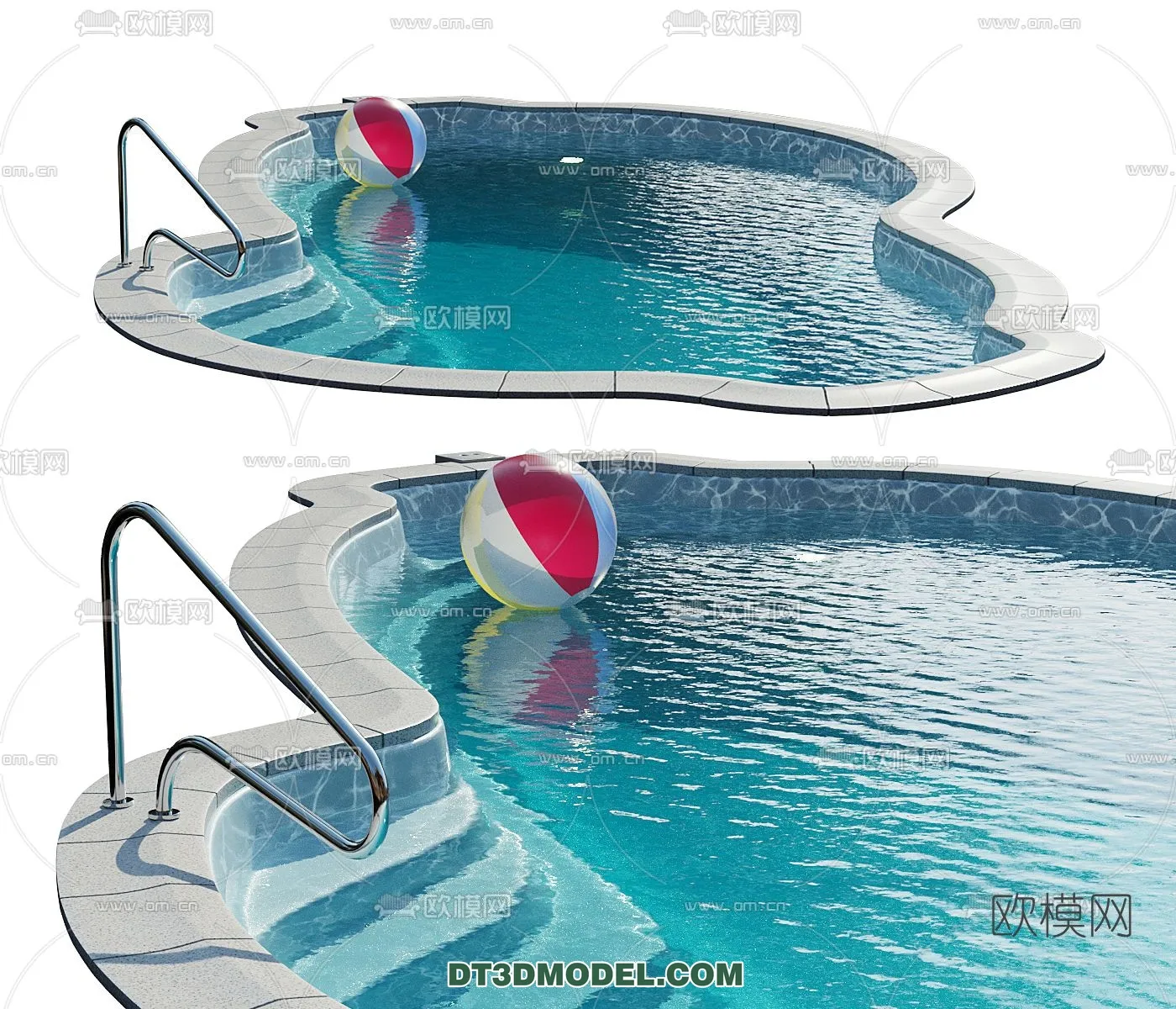 DECOR HELPER - EXTERIOR - POOL - VRAY / CORONA - 3D MODEL - 1010