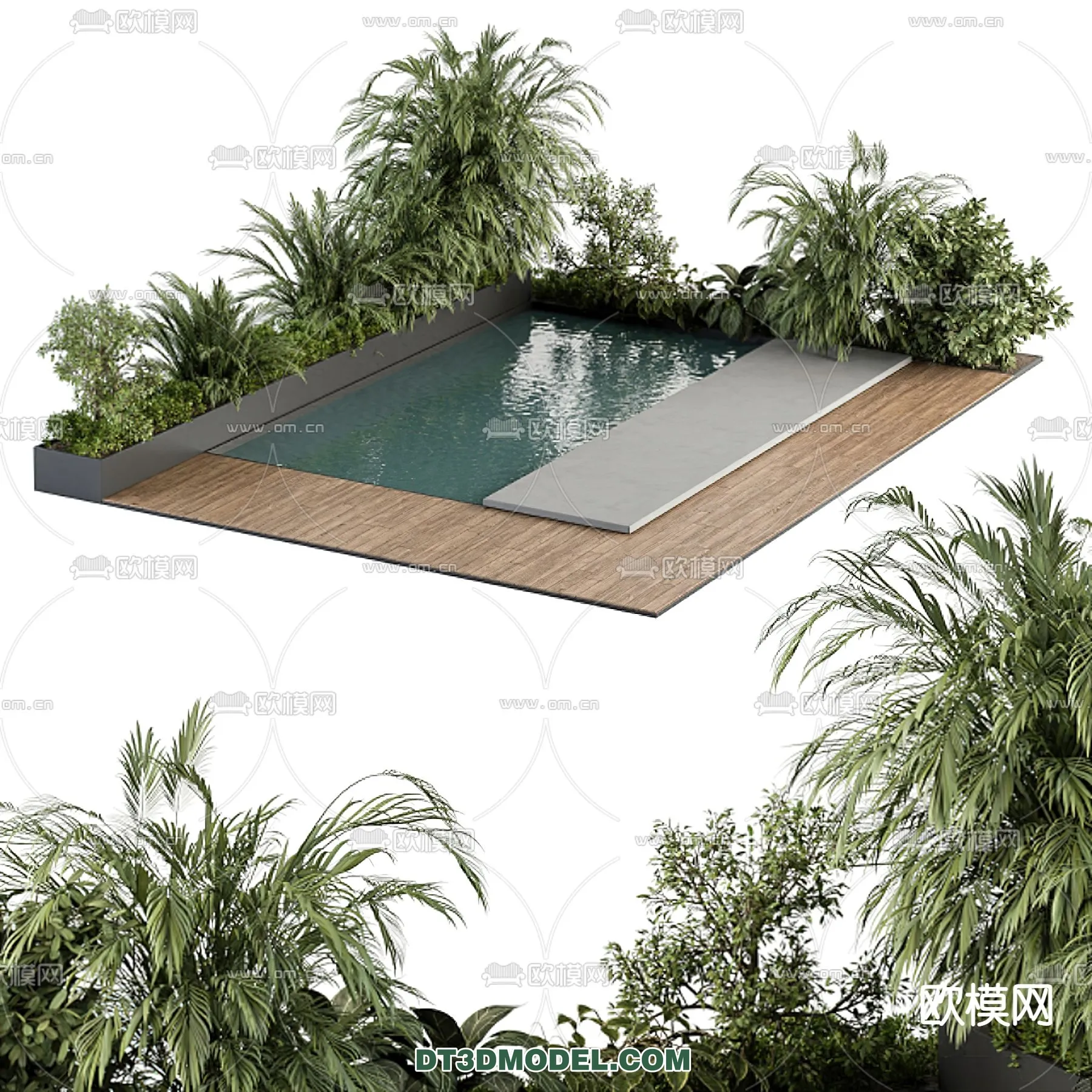 DECOR HELPER - EXTERIOR - POOL - VRAY / CORONA - 3D MODEL - 1015