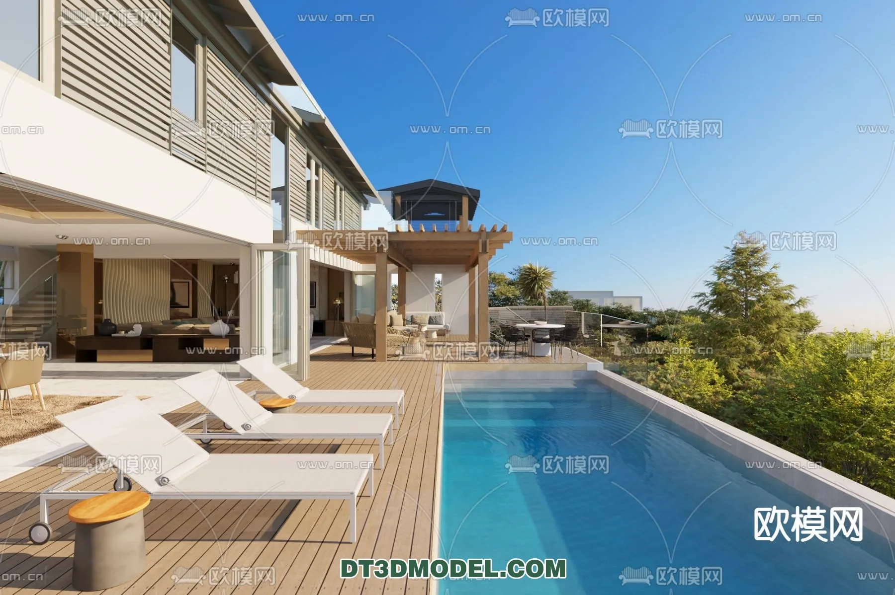 DECOR HELPER - EXTERIOR - POOL - VRAY / CORONA - 3D MODEL - 1016
