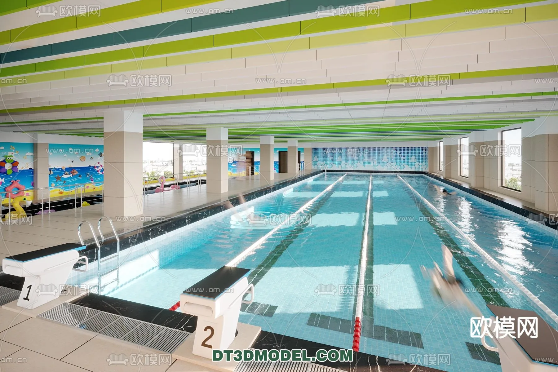 DECOR HELPER - EXTERIOR - POOL - VRAY / CORONA - 3D MODEL - 1020