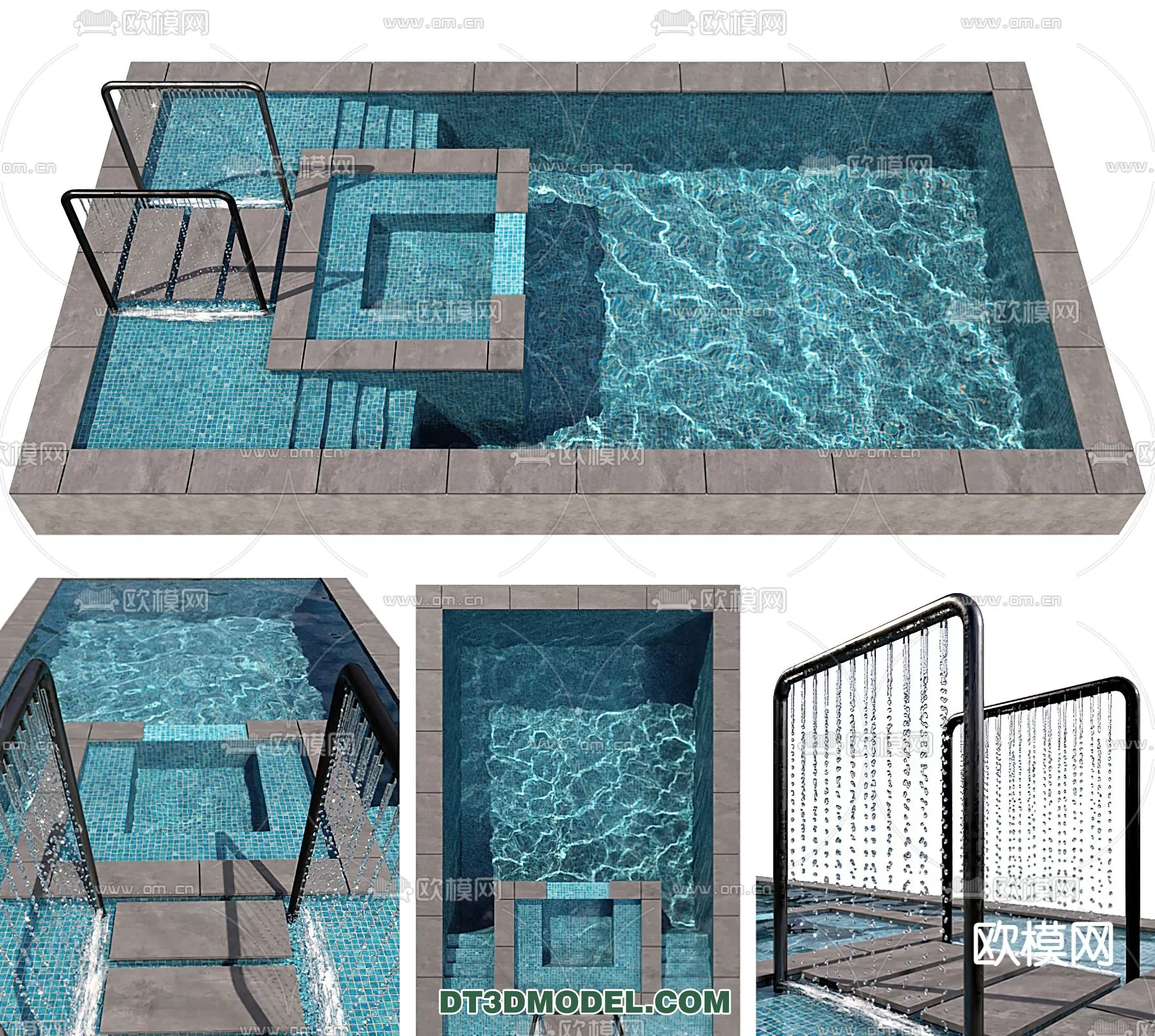 DECOR HELPER - EXTERIOR - POOL - VRAY / CORONA - 3D MODEL - 1031