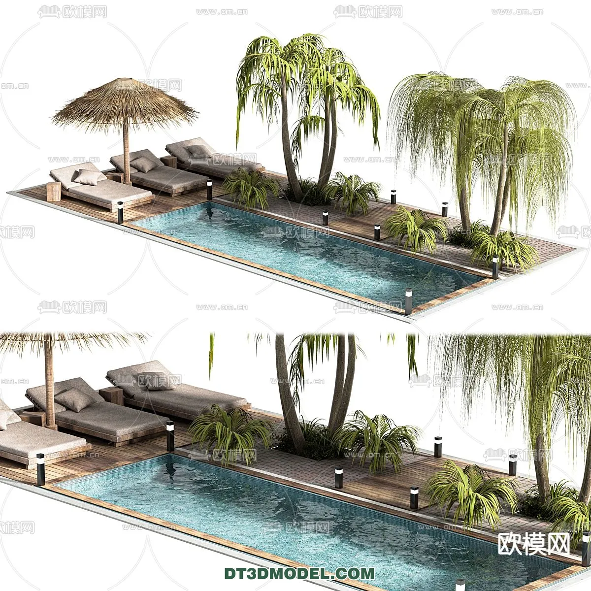DECOR HELPER - EXTERIOR - POOL - VRAY / CORONA - 3D MODEL - 1042