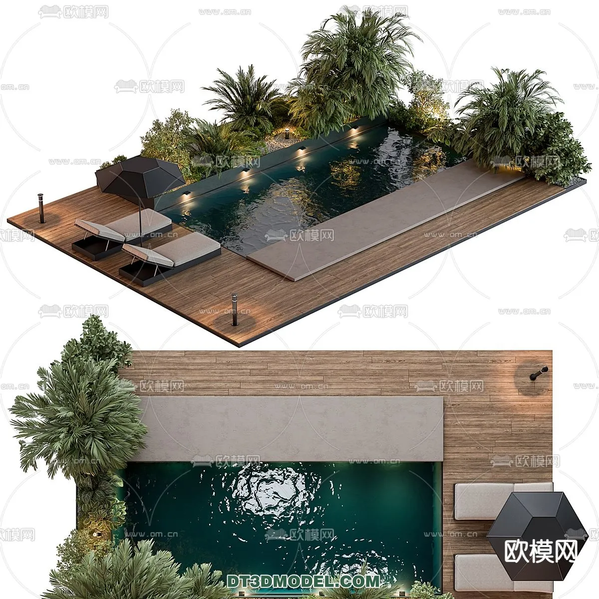 DECOR HELPER - EXTERIOR - POOL - VRAY / CORONA - 3D MODEL - 1047