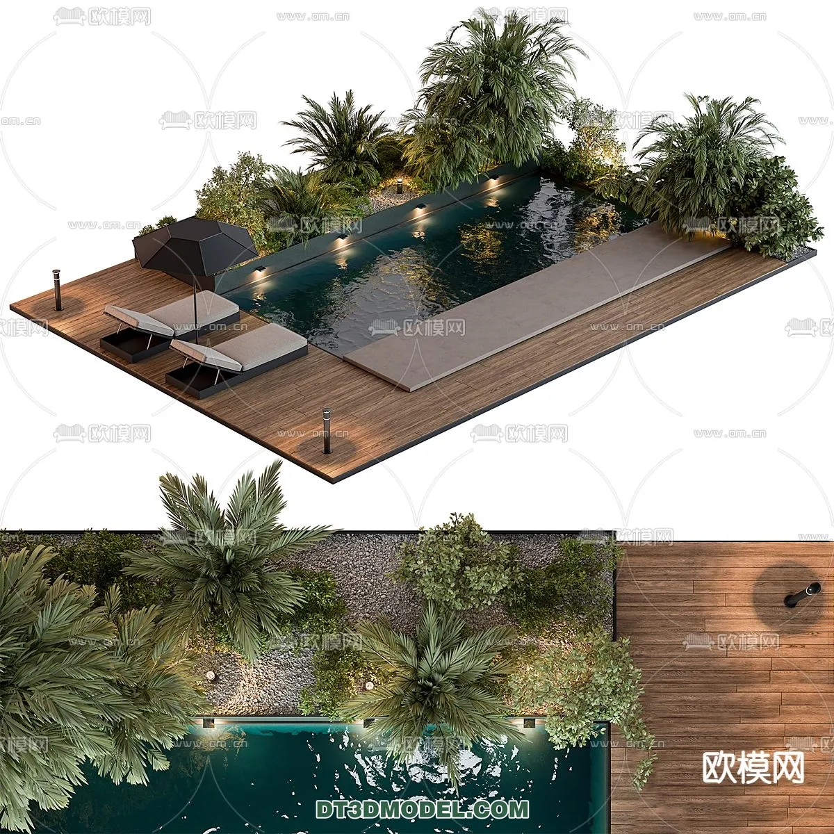 DECOR HELPER - EXTERIOR - POOL - VRAY / CORONA - 3D MODEL - 1051