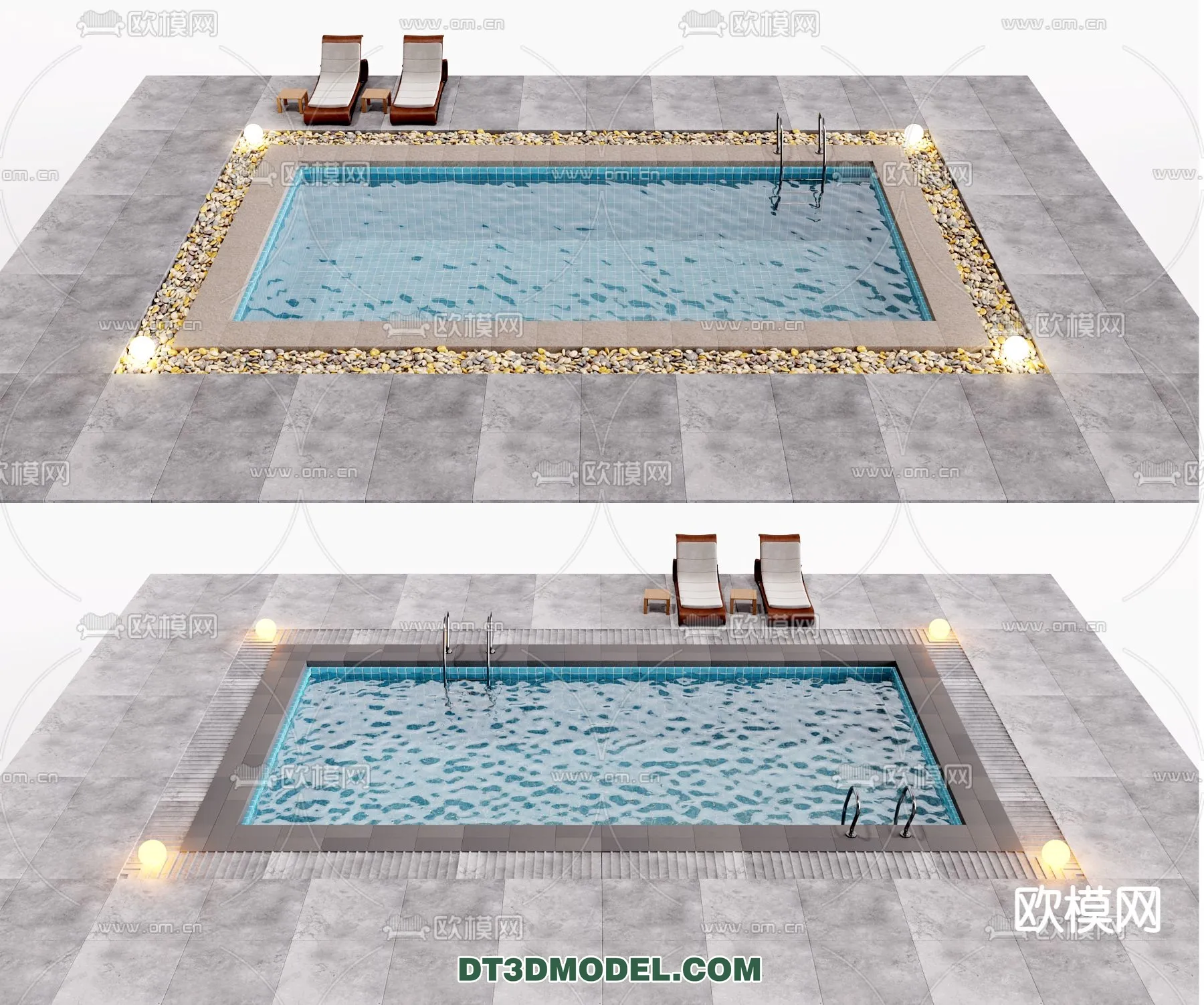DECOR HELPER - EXTERIOR - POOL - VRAY / CORONA - 3D MODEL - 1052