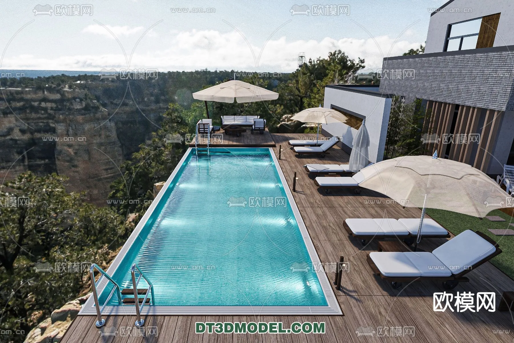 DECOR HELPER - EXTERIOR - POOL - VRAY / CORONA - 3D MODEL - 1057