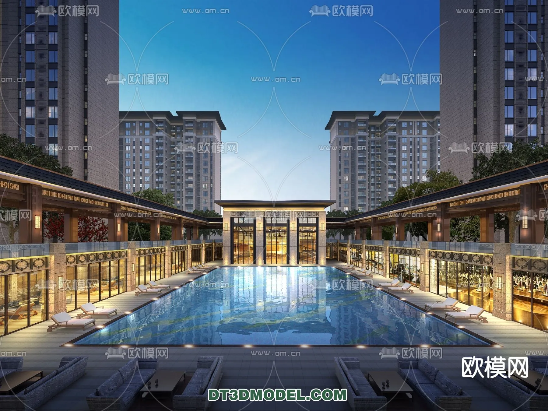 DECOR HELPER - EXTERIOR - POOL - VRAY / CORONA - 3D MODEL - 1066