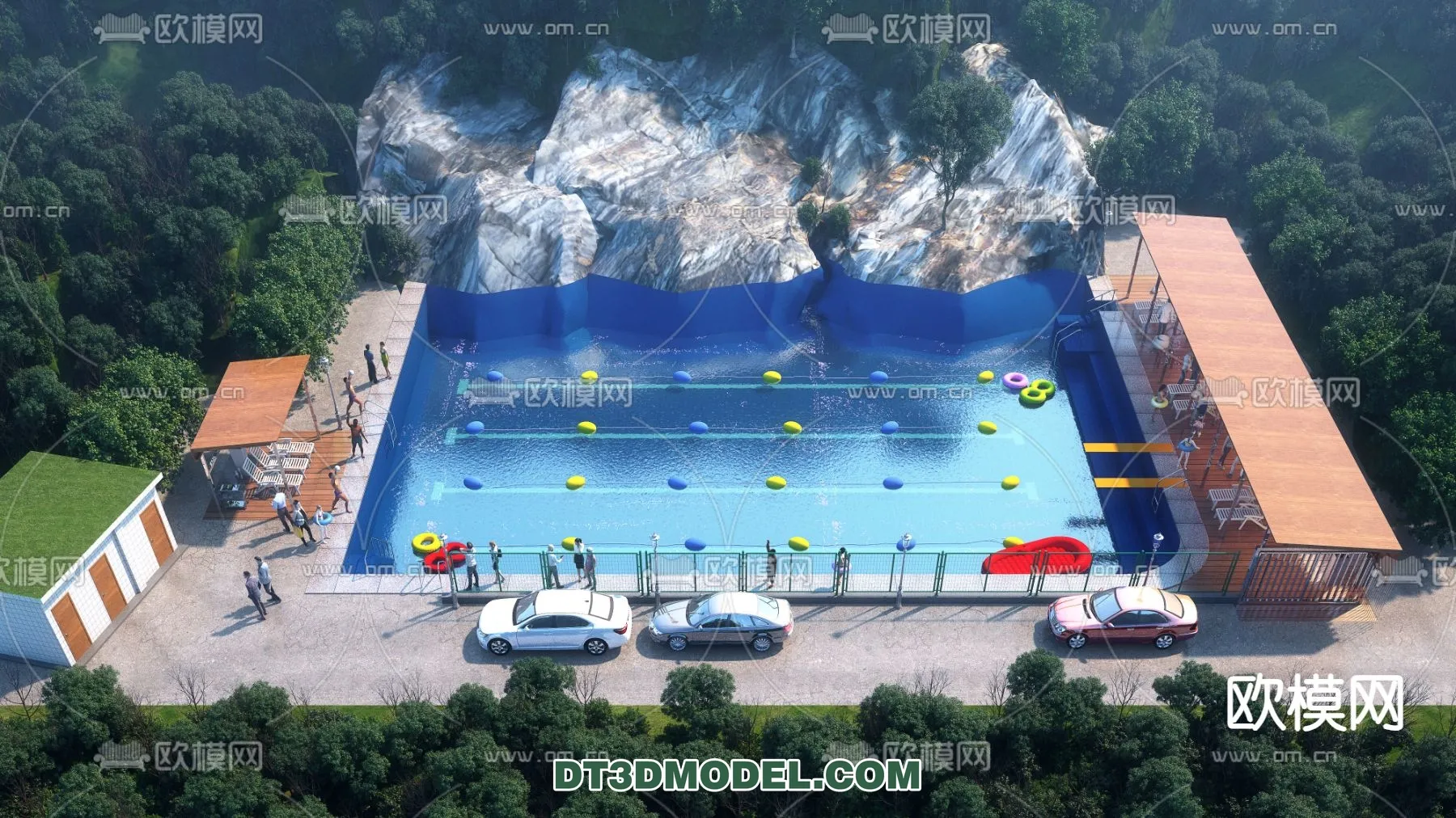 DECOR HELPER - EXTERIOR - POOL - VRAY / CORONA - 3D MODEL - 1068