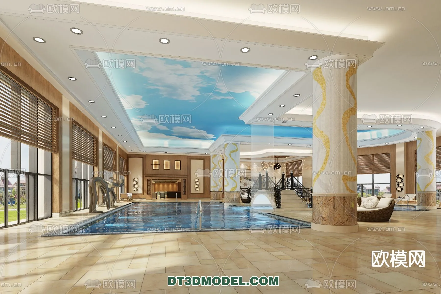 DECOR HELPER - EXTERIOR - POOL - VRAY / CORONA - 3D MODEL - 1070