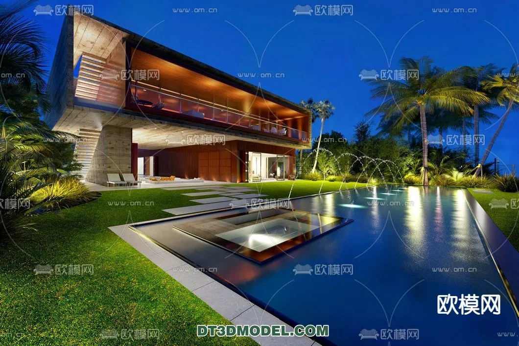 DECOR HELPER - EXTERIOR - POOL - VRAY / CORONA - 3D MODEL - 1080