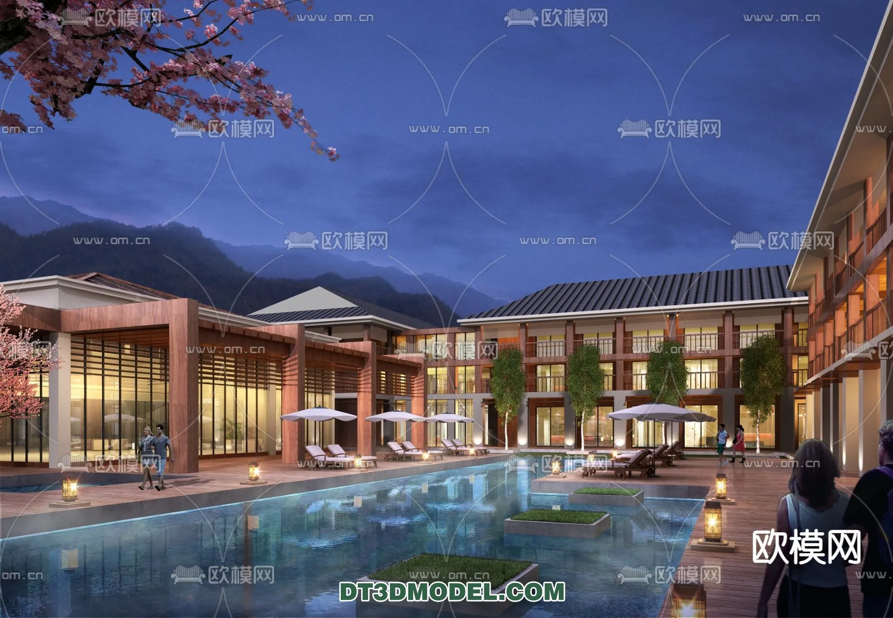 DECOR HELPER - EXTERIOR - POOL - VRAY / CORONA - 3D MODEL - 1082