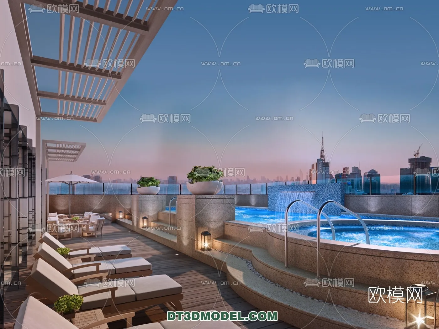 DECOR HELPER - EXTERIOR - POOL - VRAY / CORONA - 3D MODEL - 996