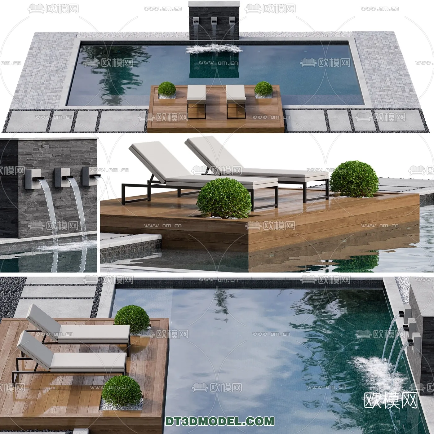DECOR HELPER - EXTERIOR - POOL - VRAY / CORONA - 3D MODEL - 997