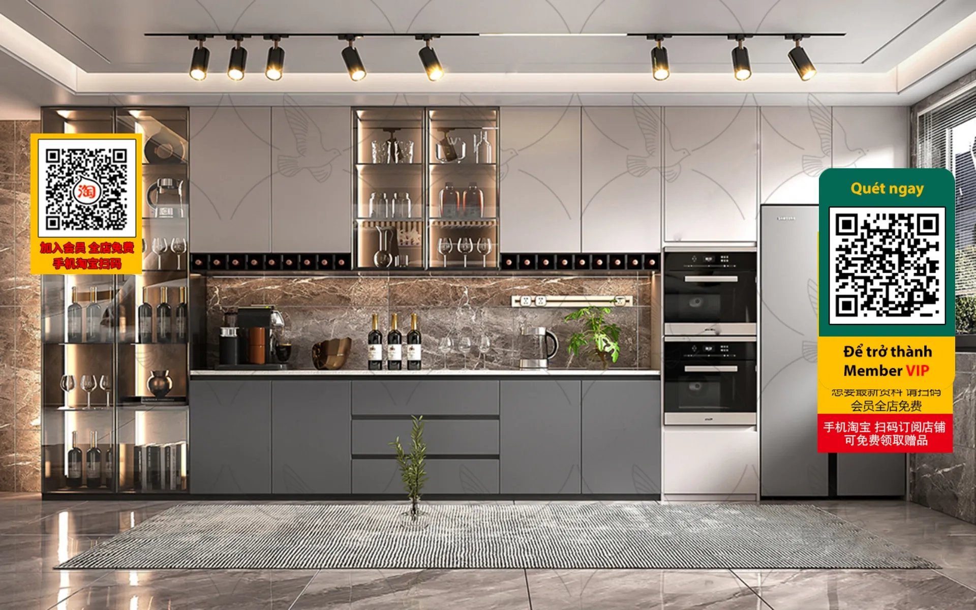 DECOR HELPER - INTERIOR - WINE SHOP - VRAY / CORONA - 3D MODEL - 4193