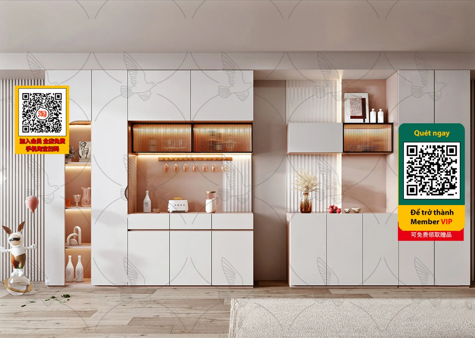 DECOR HELPER - INTERIOR - WINE SHOP - VRAY / CORONA - 3D MODEL - 4198