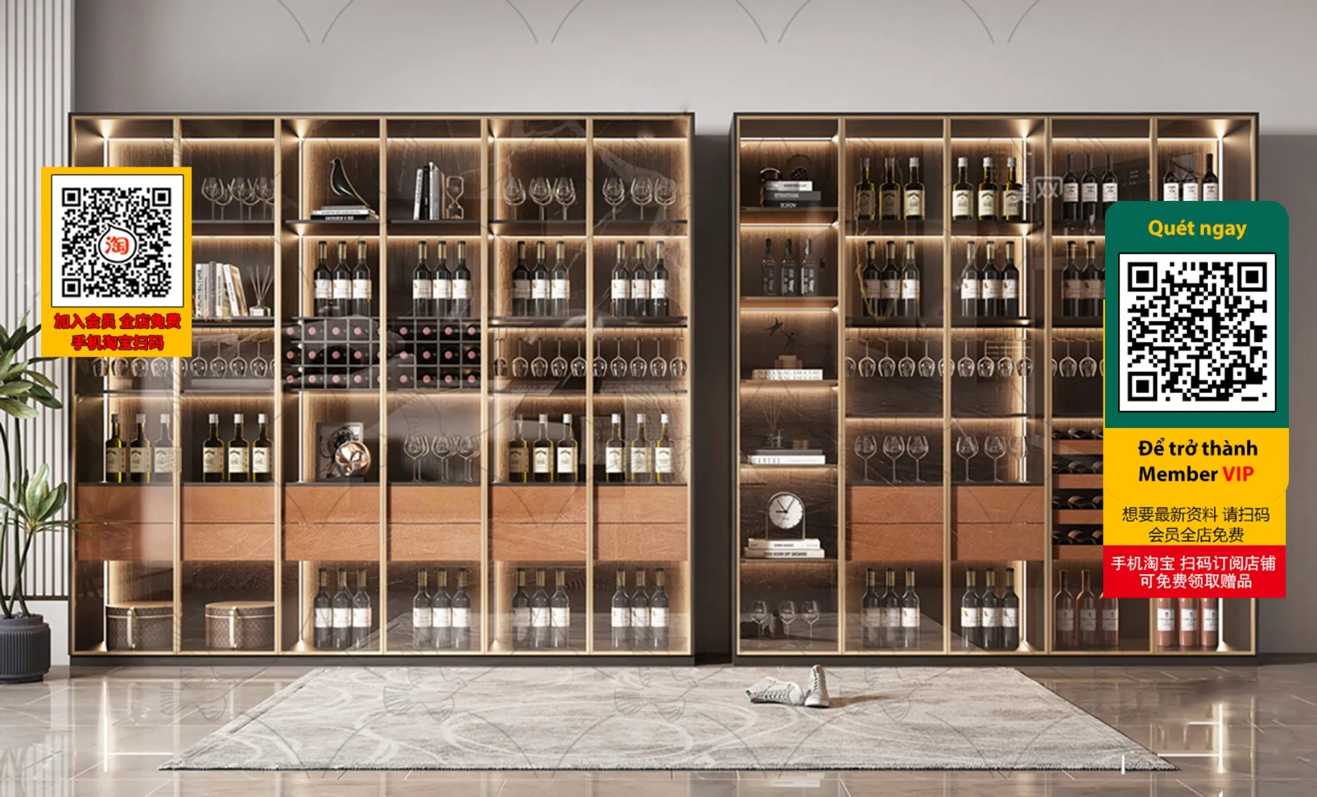 DECOR HELPER - INTERIOR - WINE SHOP - VRAY / CORONA - 3D MODEL - 4199