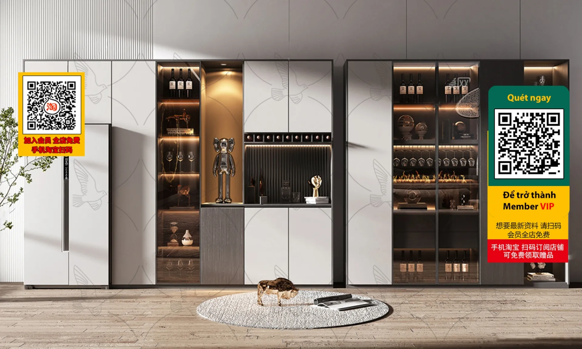 DECOR HELPER - INTERIOR - WINE SHOP - VRAY / CORONA - 3D MODEL - 4200