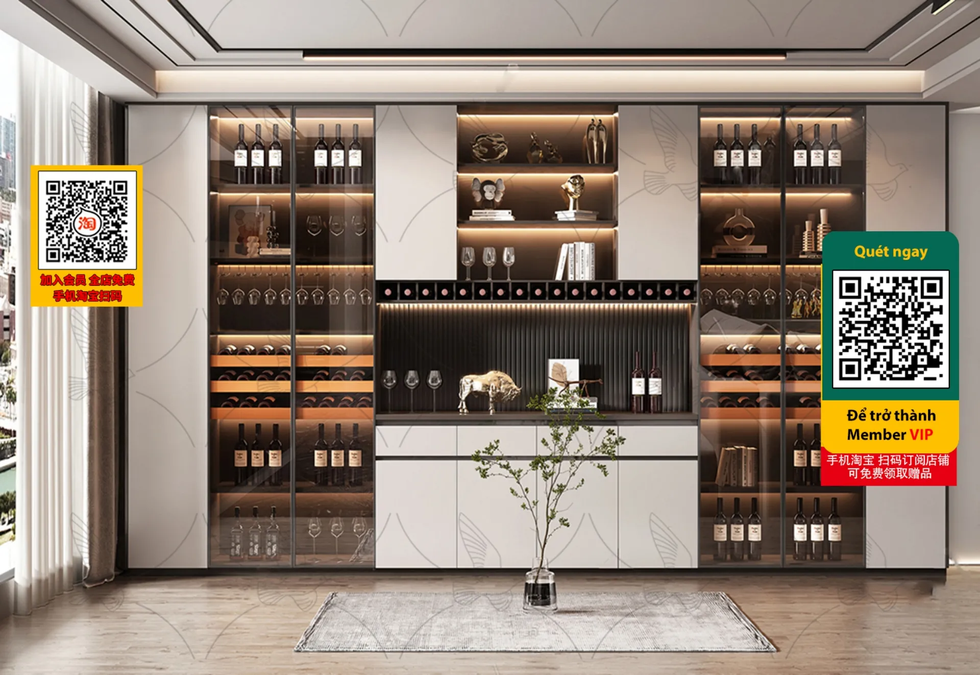 DECOR HELPER - INTERIOR - WINE SHOP - VRAY / CORONA - 3D MODEL - 4205