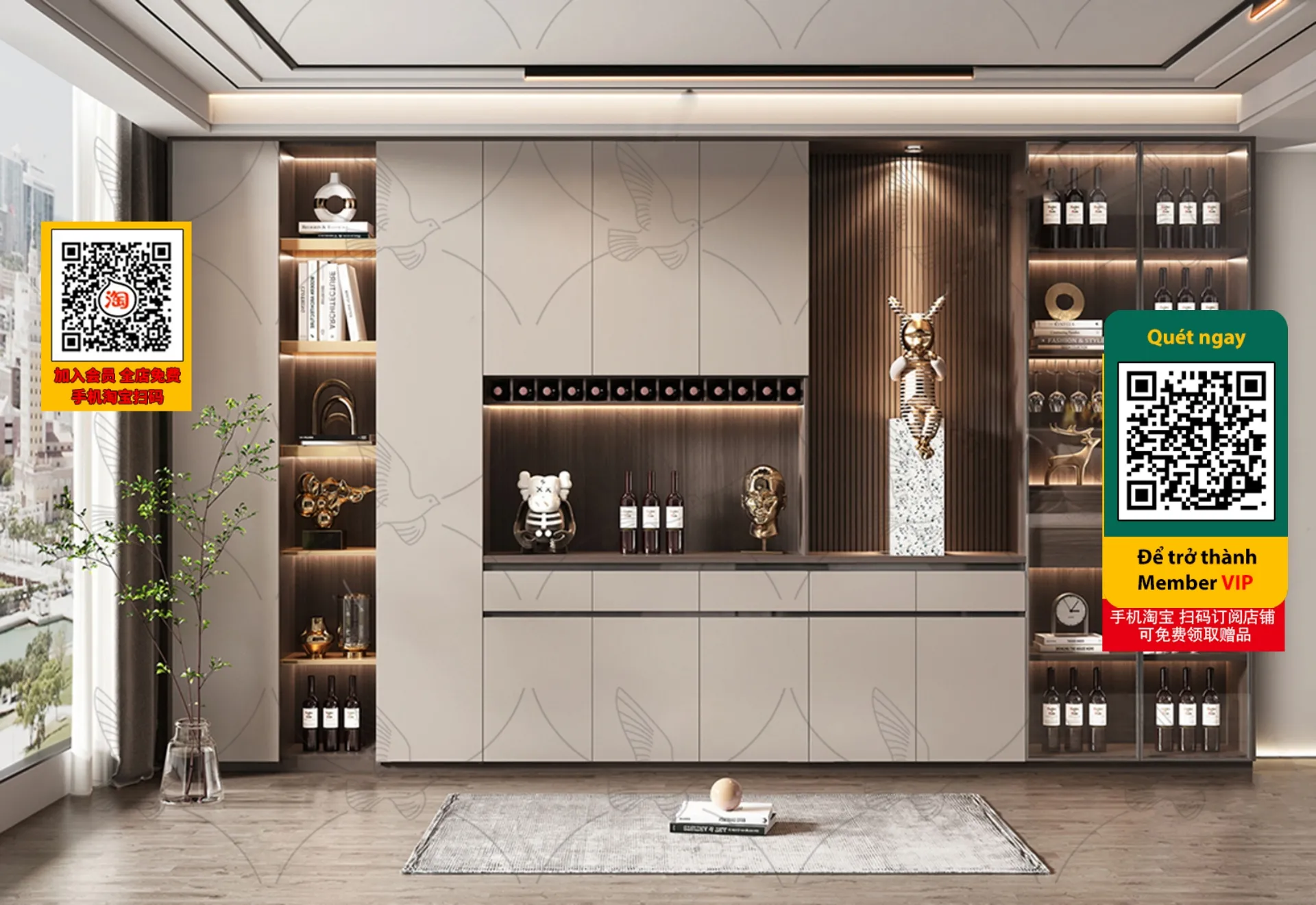 DECOR HELPER - INTERIOR - WINE SHOP - VRAY / CORONA - 3D MODEL - 4206