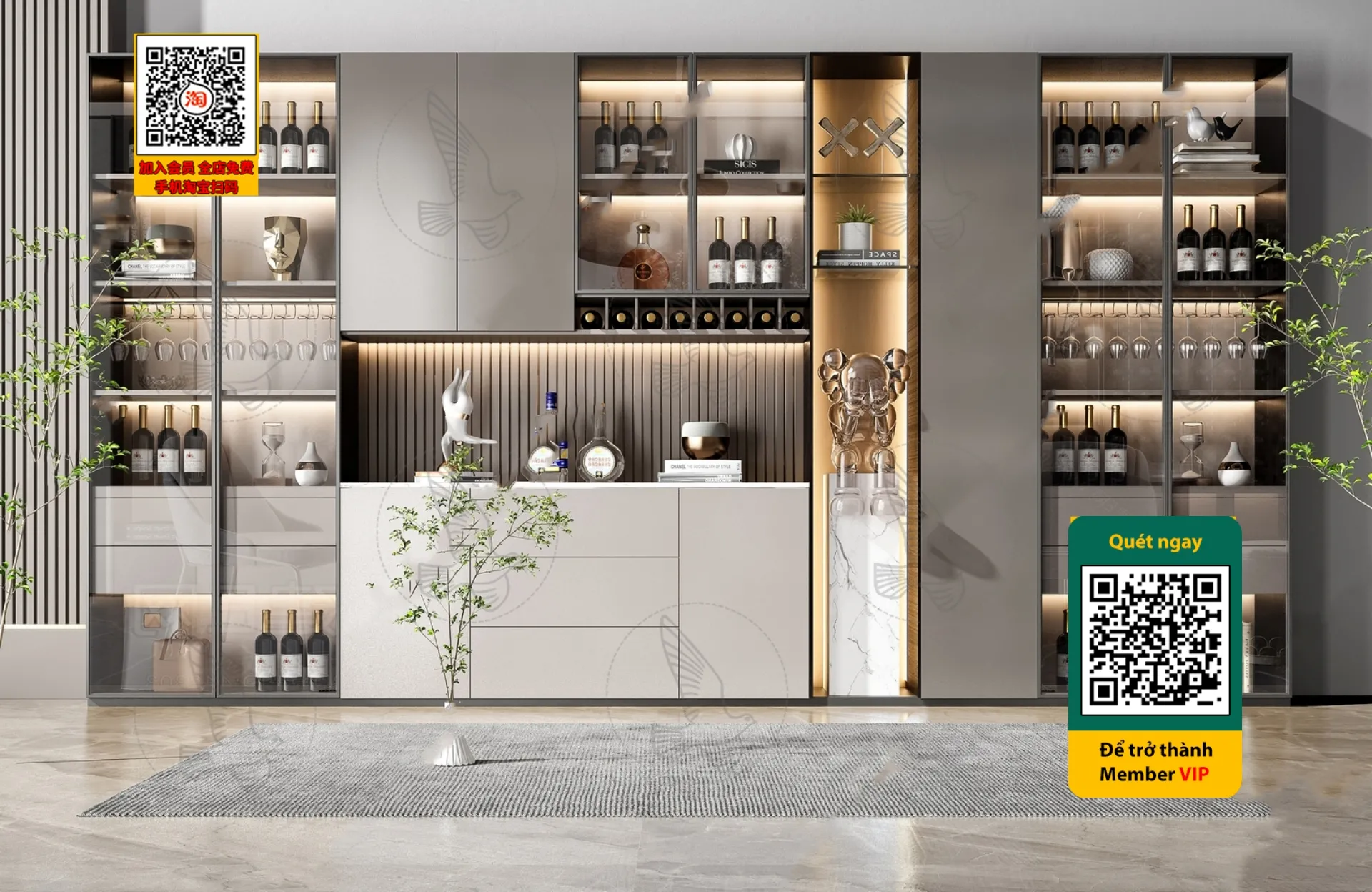 DECOR HELPER - INTERIOR - WINE SHOP - VRAY / CORONA - 3D MODEL - 4563