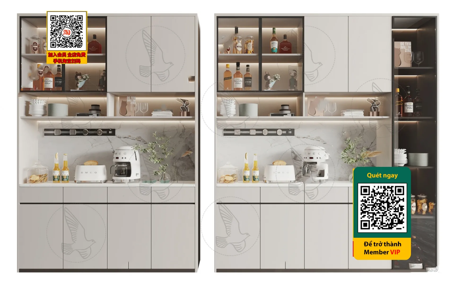 DECOR HELPER - INTERIOR - WINE SHOP - VRAY / CORONA - 3D MODEL - 4564