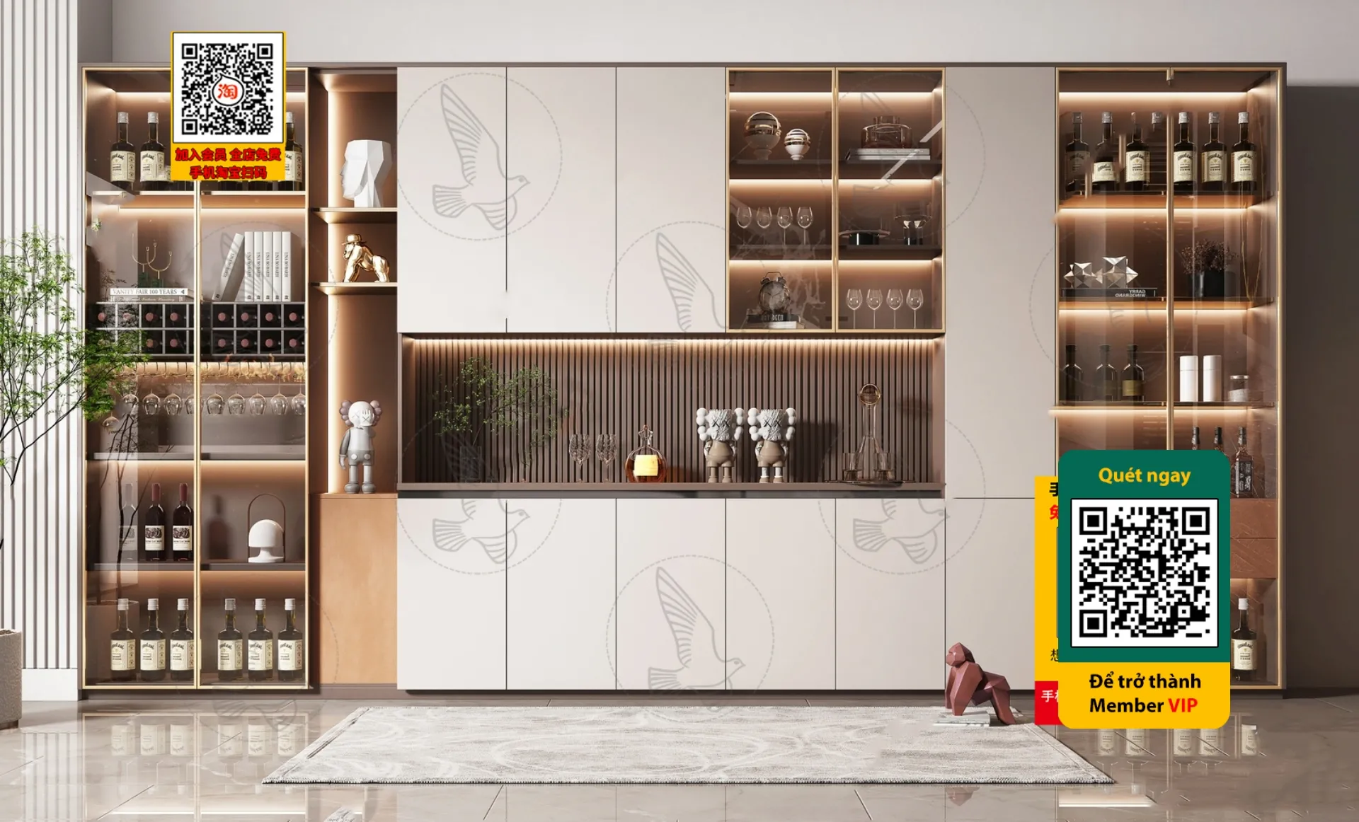 DECOR HELPER - INTERIOR - WINE SHOP - VRAY / CORONA - 3D MODEL - 4565