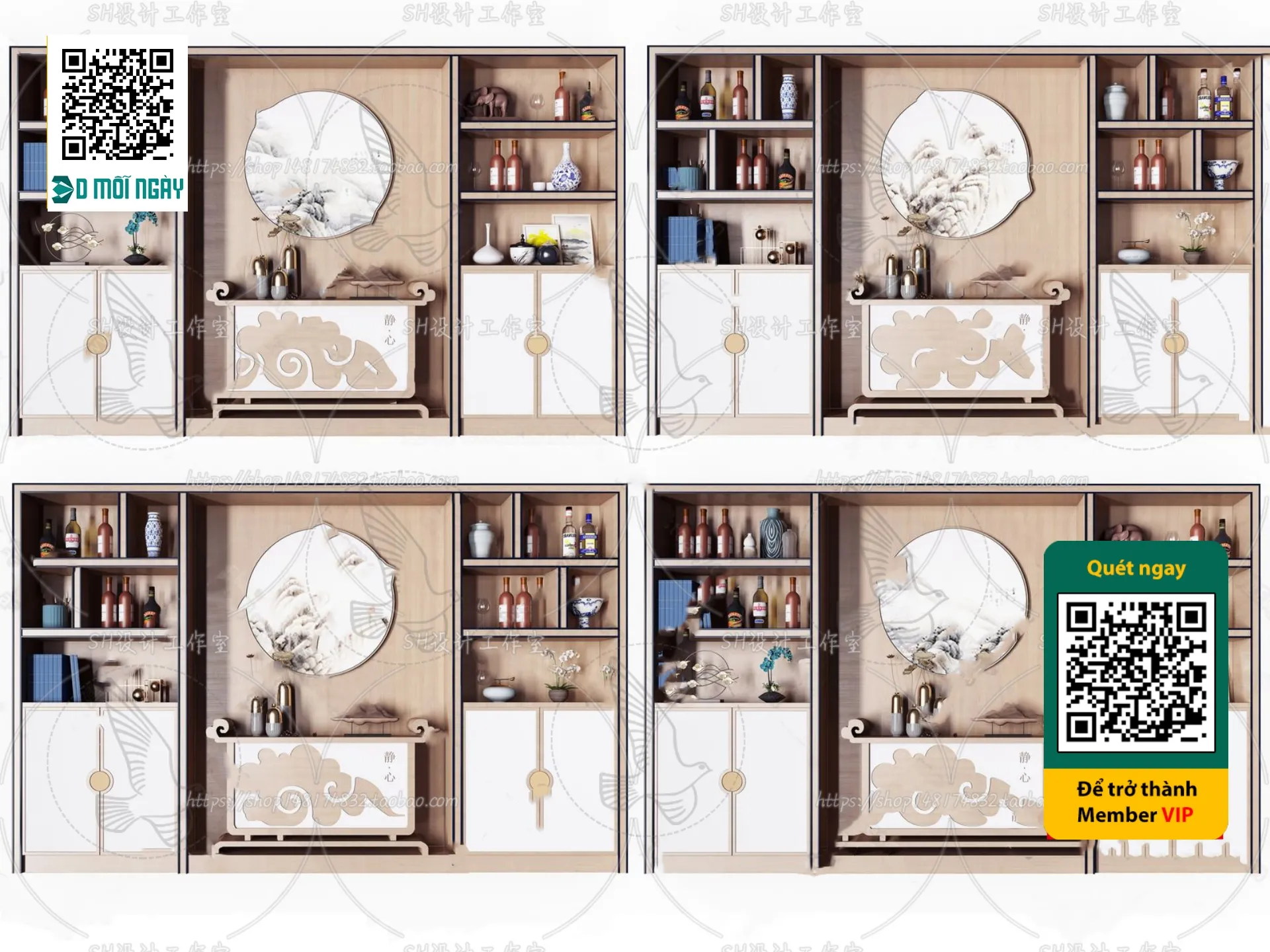 DECOR HELPER - INTERIOR - WINE SHOP - VRAY / CORONA - 3D MODEL - 5164