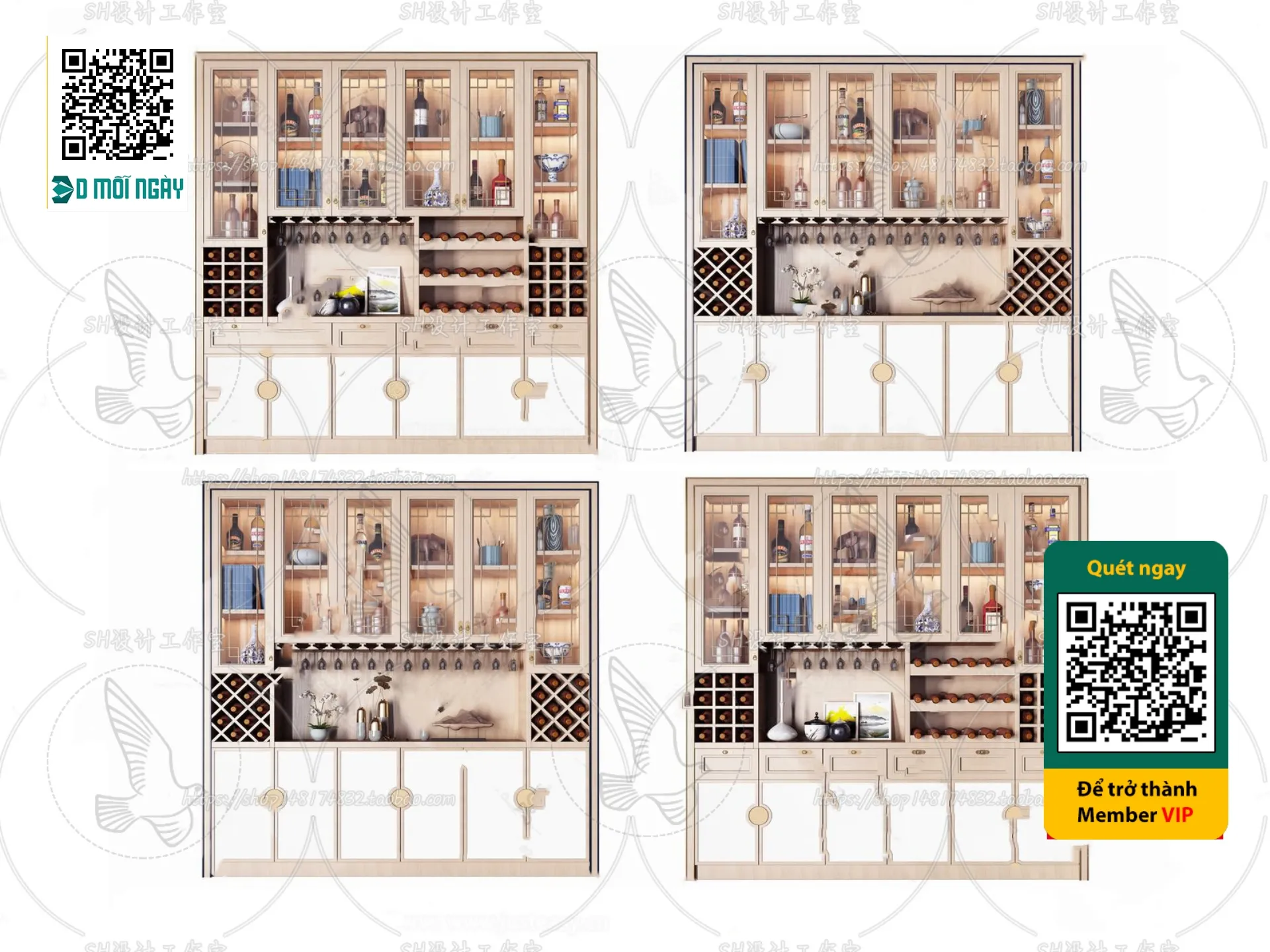 DECOR HELPER - INTERIOR - WINE SHOP - VRAY / CORONA - 3D MODEL - 5165