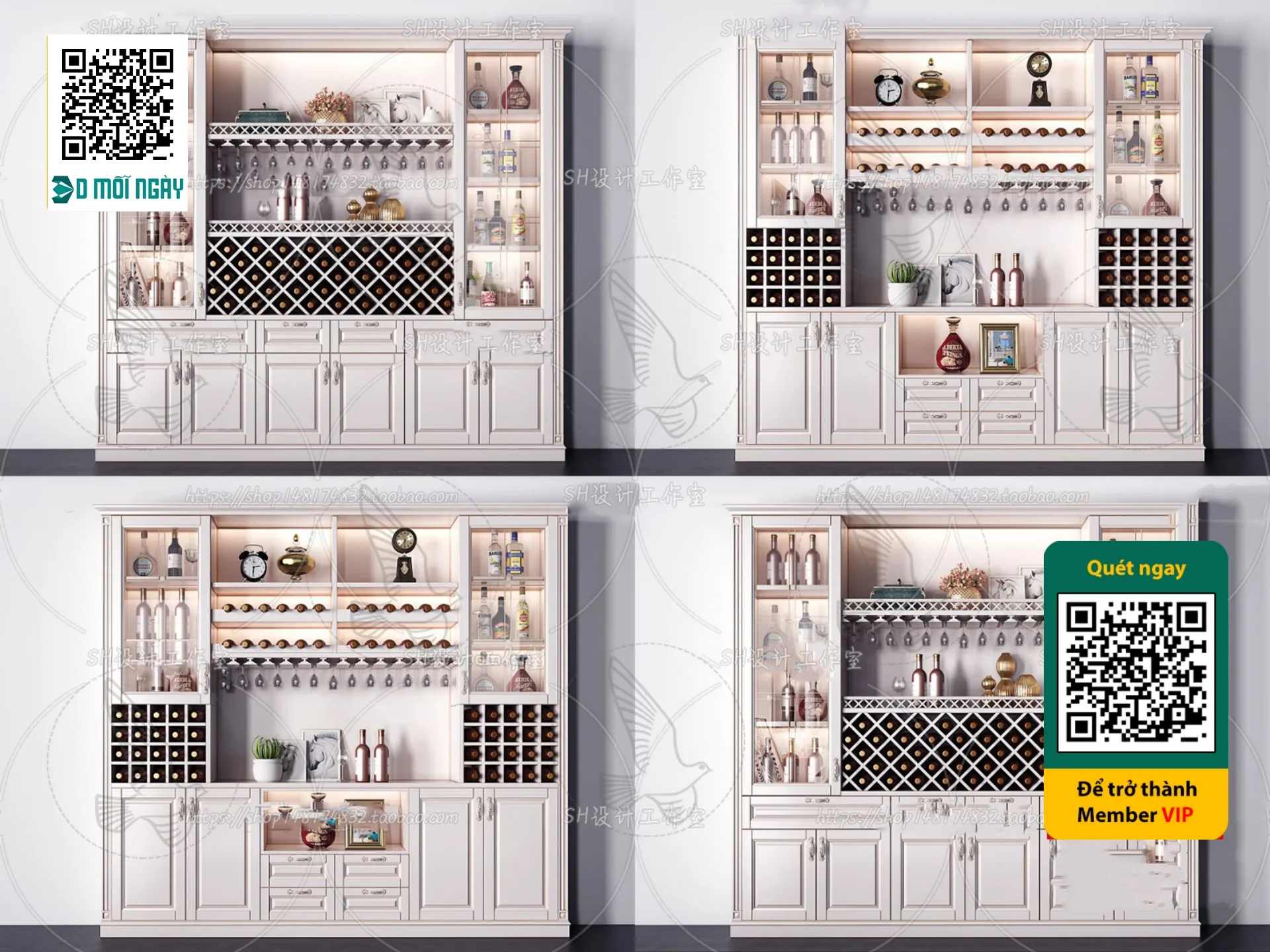 DECOR HELPER - INTERIOR - WINE SHOP - VRAY / CORONA - 3D MODEL - 5167