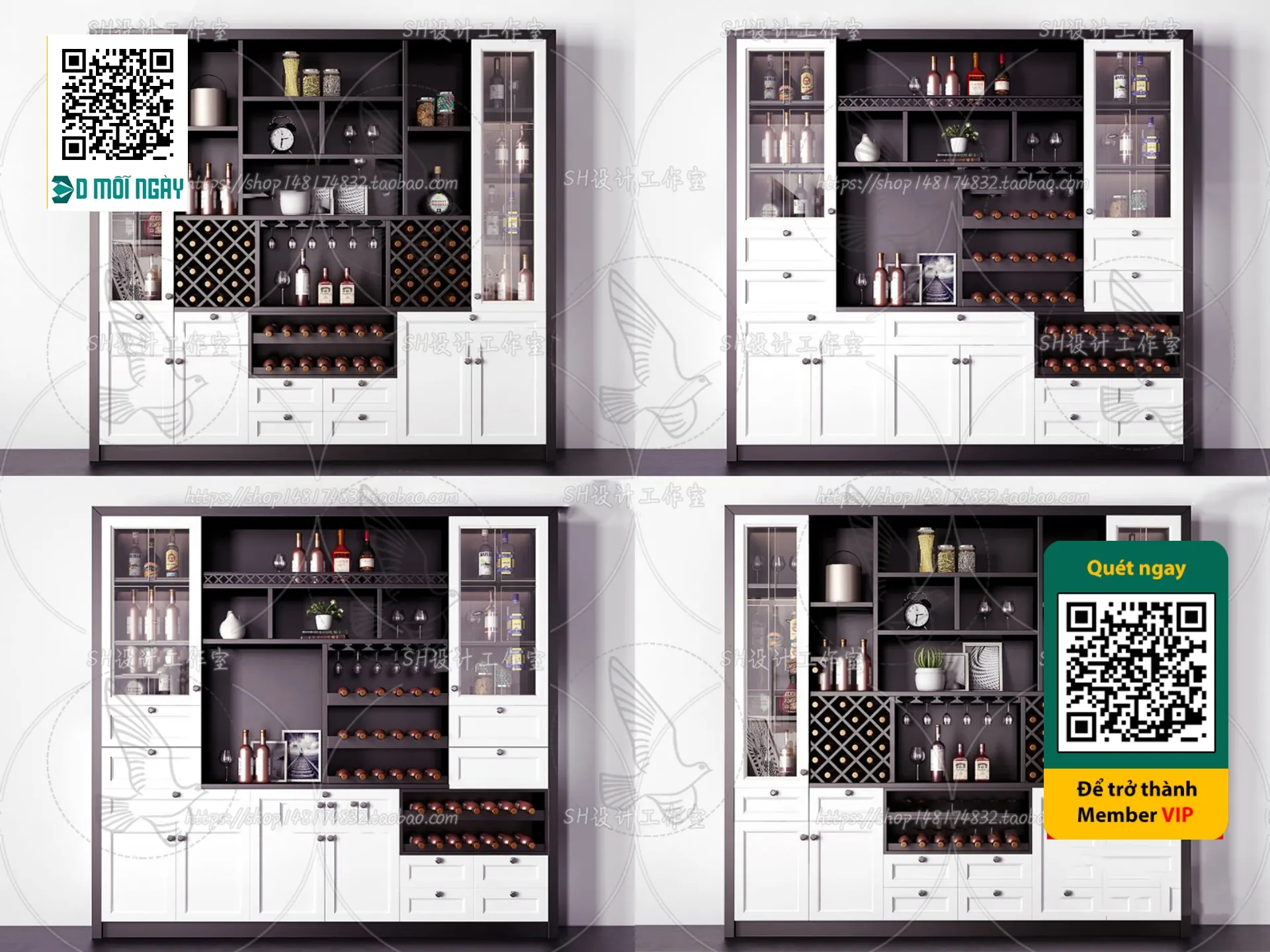 DECOR HELPER - INTERIOR - WINE SHOP - VRAY / CORONA - 3D MODEL - 5168