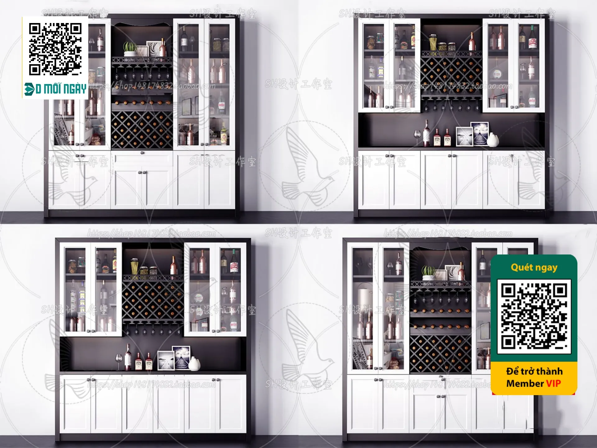 DECOR HELPER - INTERIOR - WINE SHOP - VRAY / CORONA - 3D MODEL - 5169