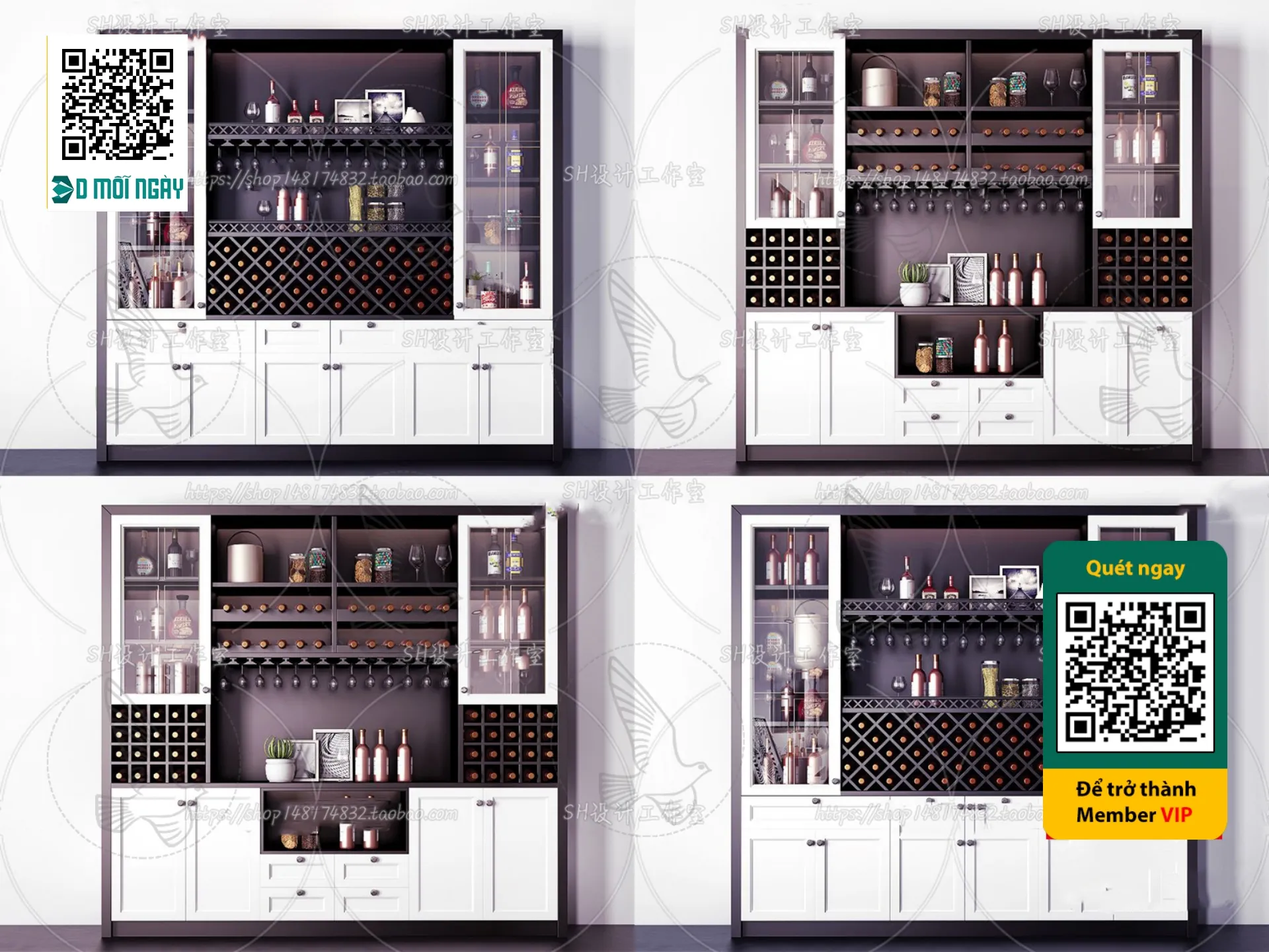 DECOR HELPER - INTERIOR - WINE SHOP - VRAY / CORONA - 3D MODEL - 5170