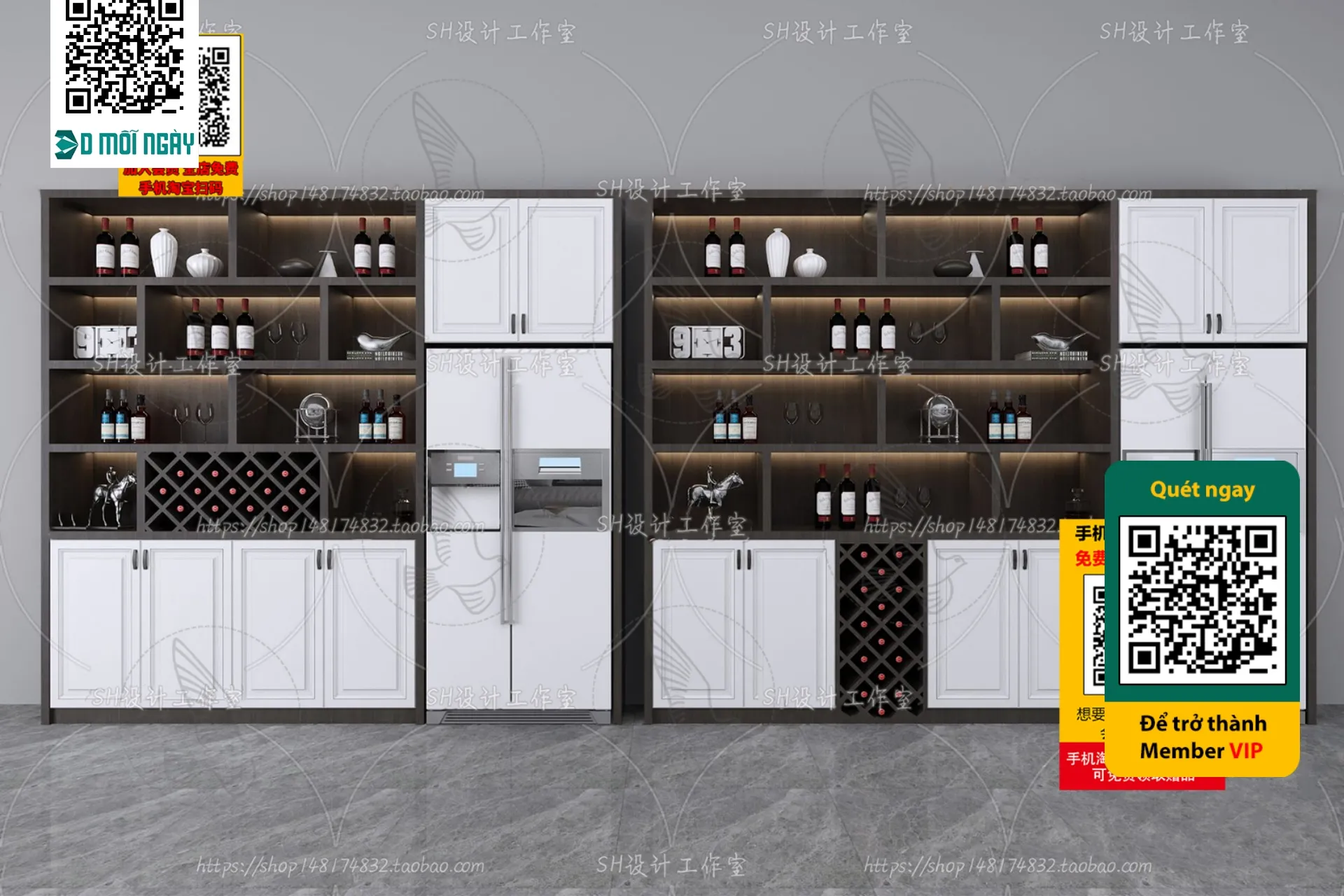 DECOR HELPER - INTERIOR - WINE SHOP - VRAY / CORONA - 3D MODEL - 5175