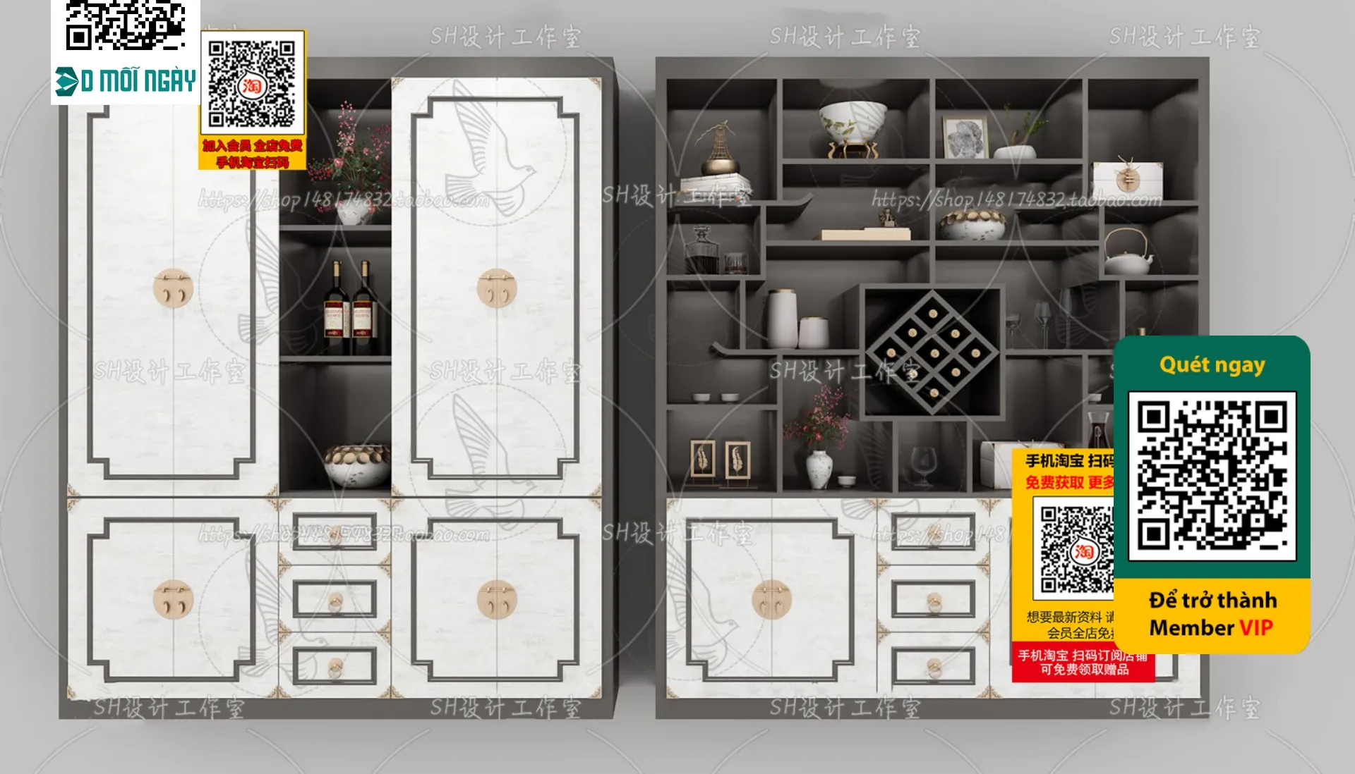 DECOR HELPER - INTERIOR - WINE SHOP - VRAY / CORONA - 3D MODEL - 5179