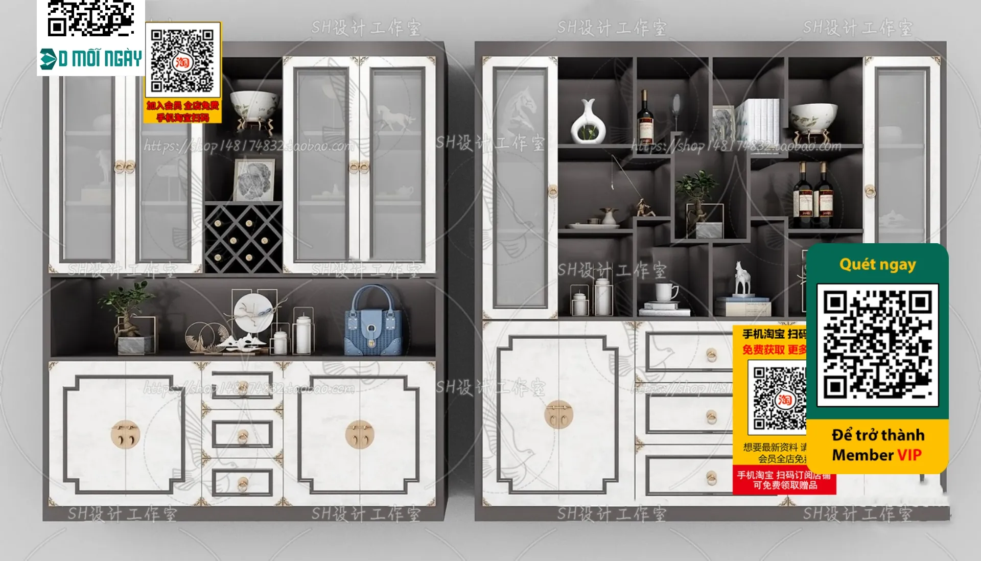 DECOR HELPER - INTERIOR - WINE SHOP - VRAY / CORONA - 3D MODEL - 5180