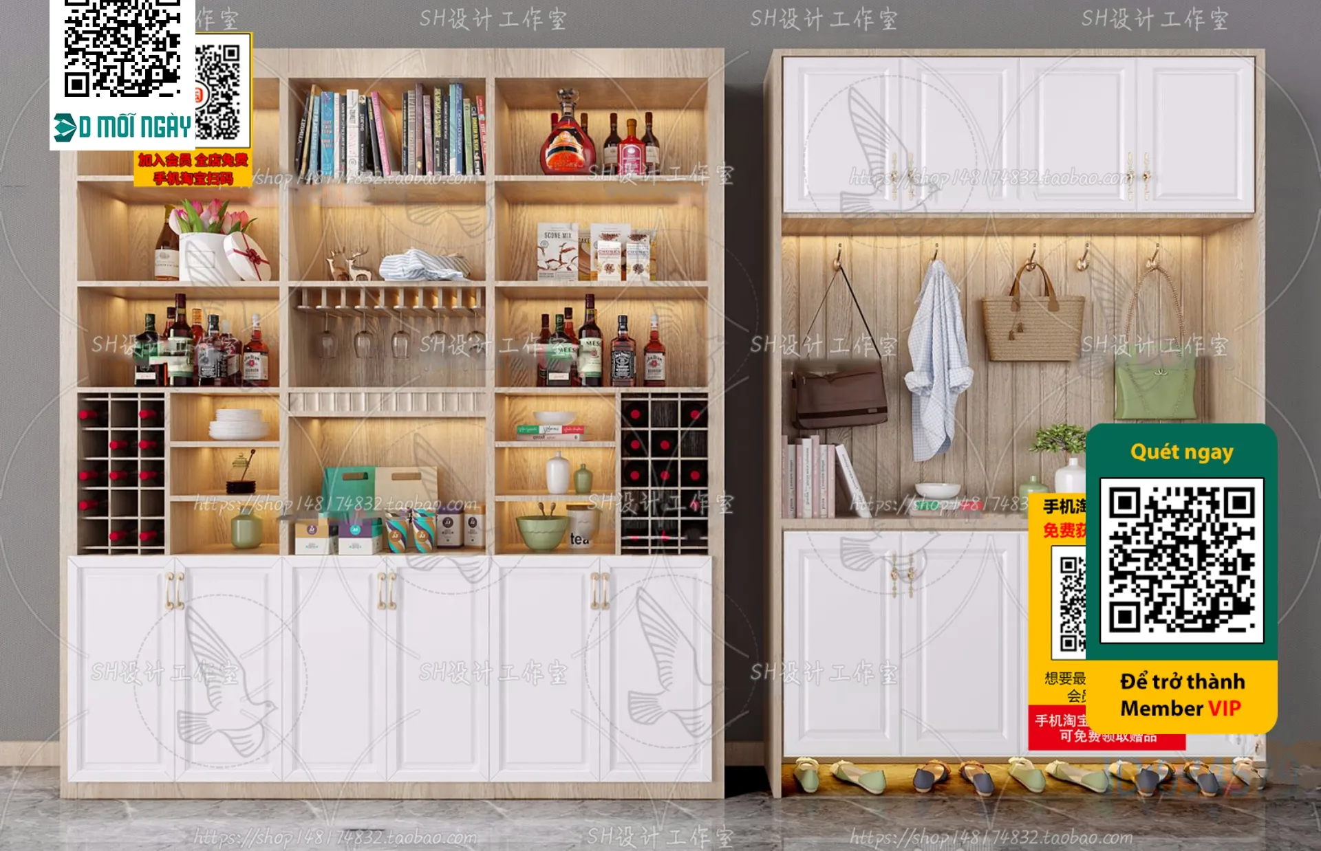 DECOR HELPER - INTERIOR - WINE SHOP - VRAY / CORONA - 3D MODEL - 5185