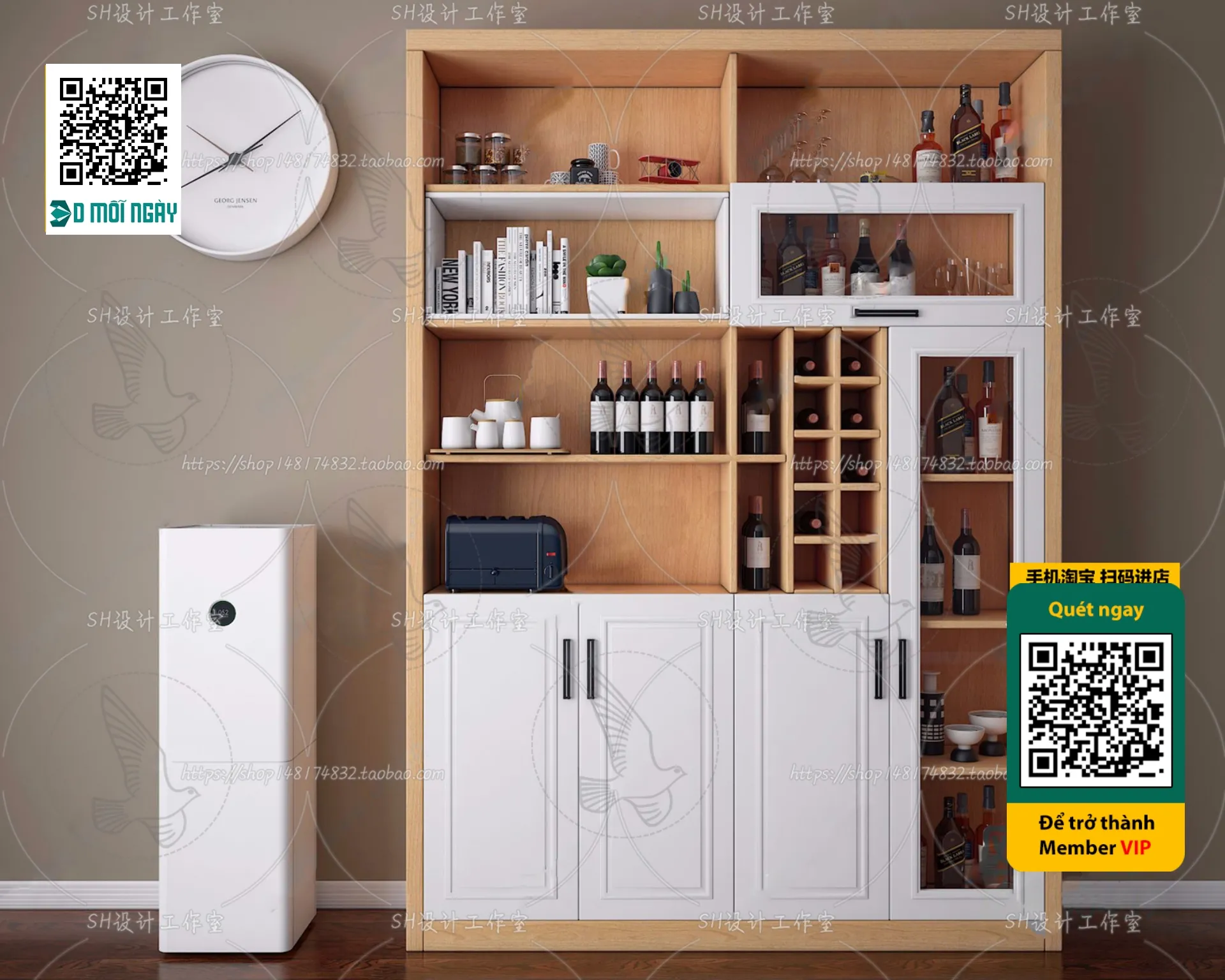 DECOR HELPER - INTERIOR - WINE SHOP - VRAY / CORONA - 3D MODEL - 5187