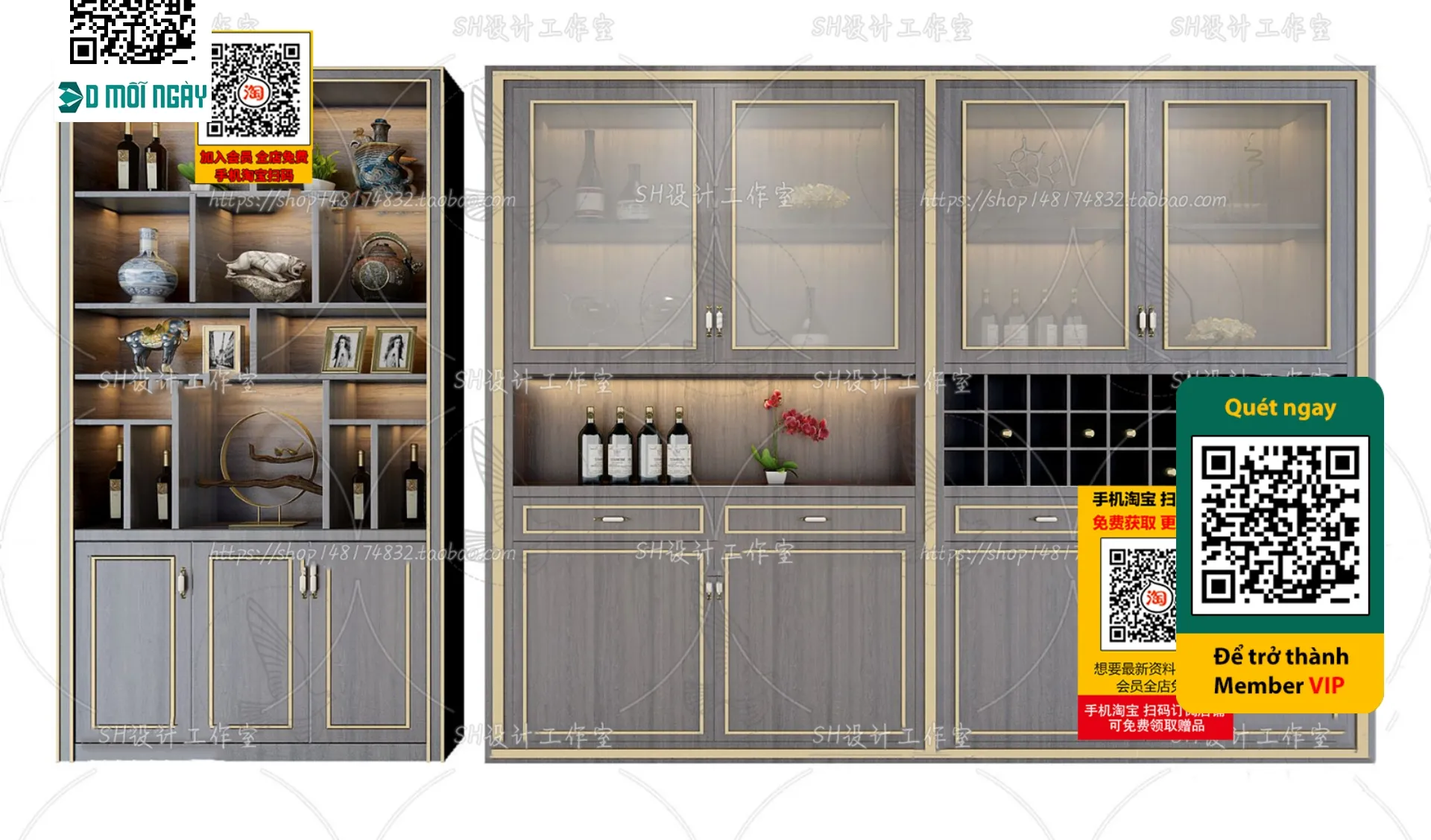 DECOR HELPER - INTERIOR - WINE SHOP - VRAY / CORONA - 3D MODEL - 5193