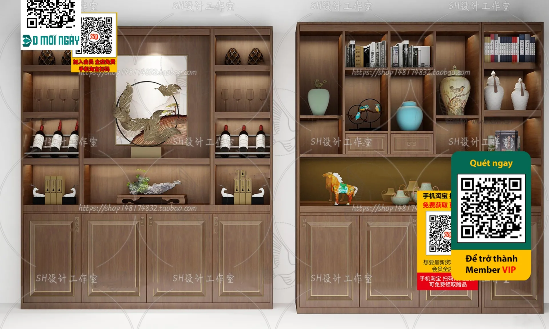 DECOR HELPER - INTERIOR - WINE SHOP - VRAY / CORONA - 3D MODEL - 5198