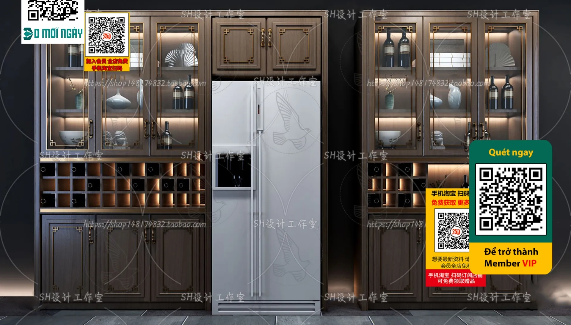 DECOR HELPER - INTERIOR - WINE SHOP - VRAY / CORONA - 3D MODEL - 5199