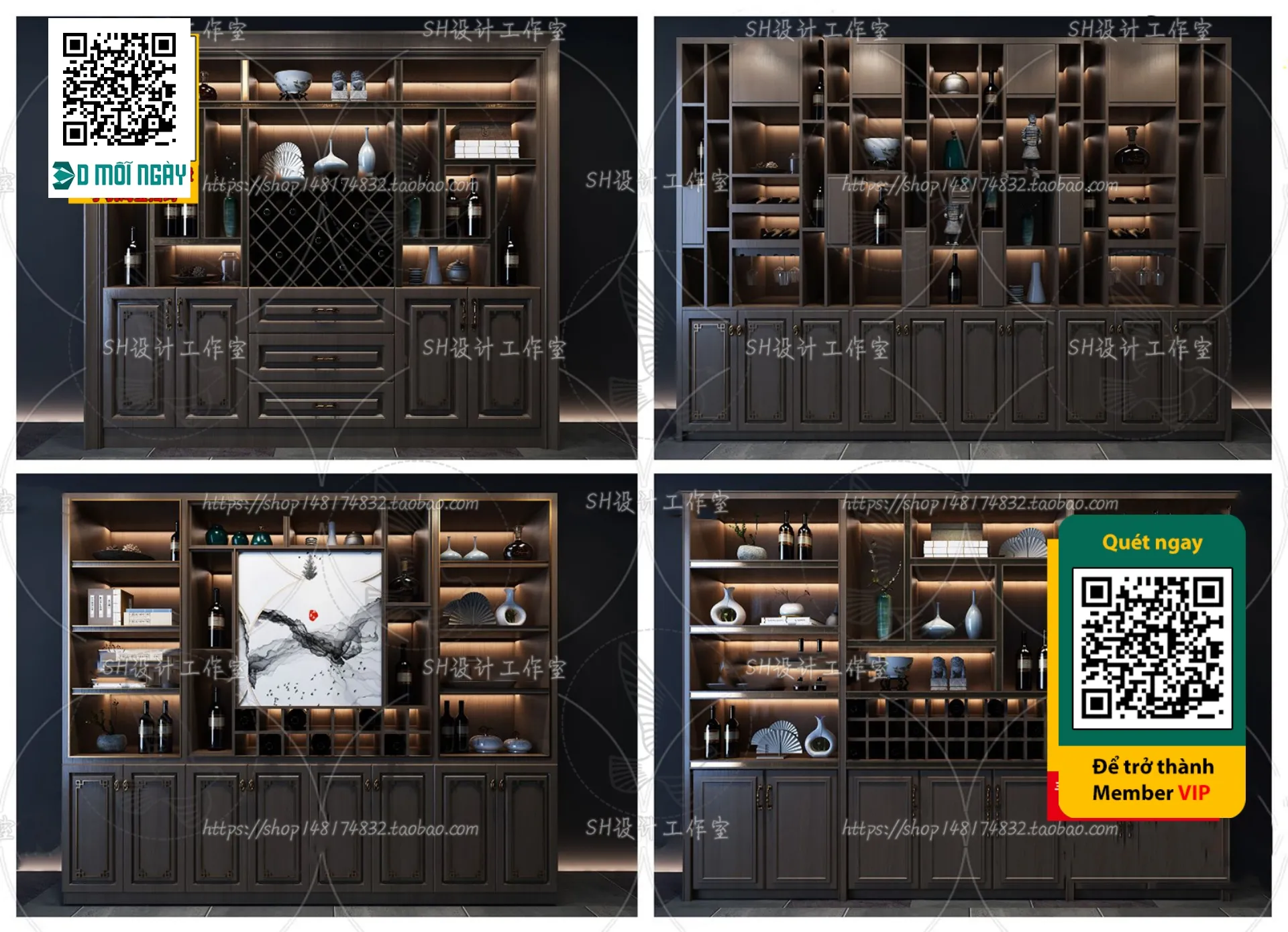 DECOR HELPER - INTERIOR - WINE SHOP - VRAY / CORONA - 3D MODEL - 5201