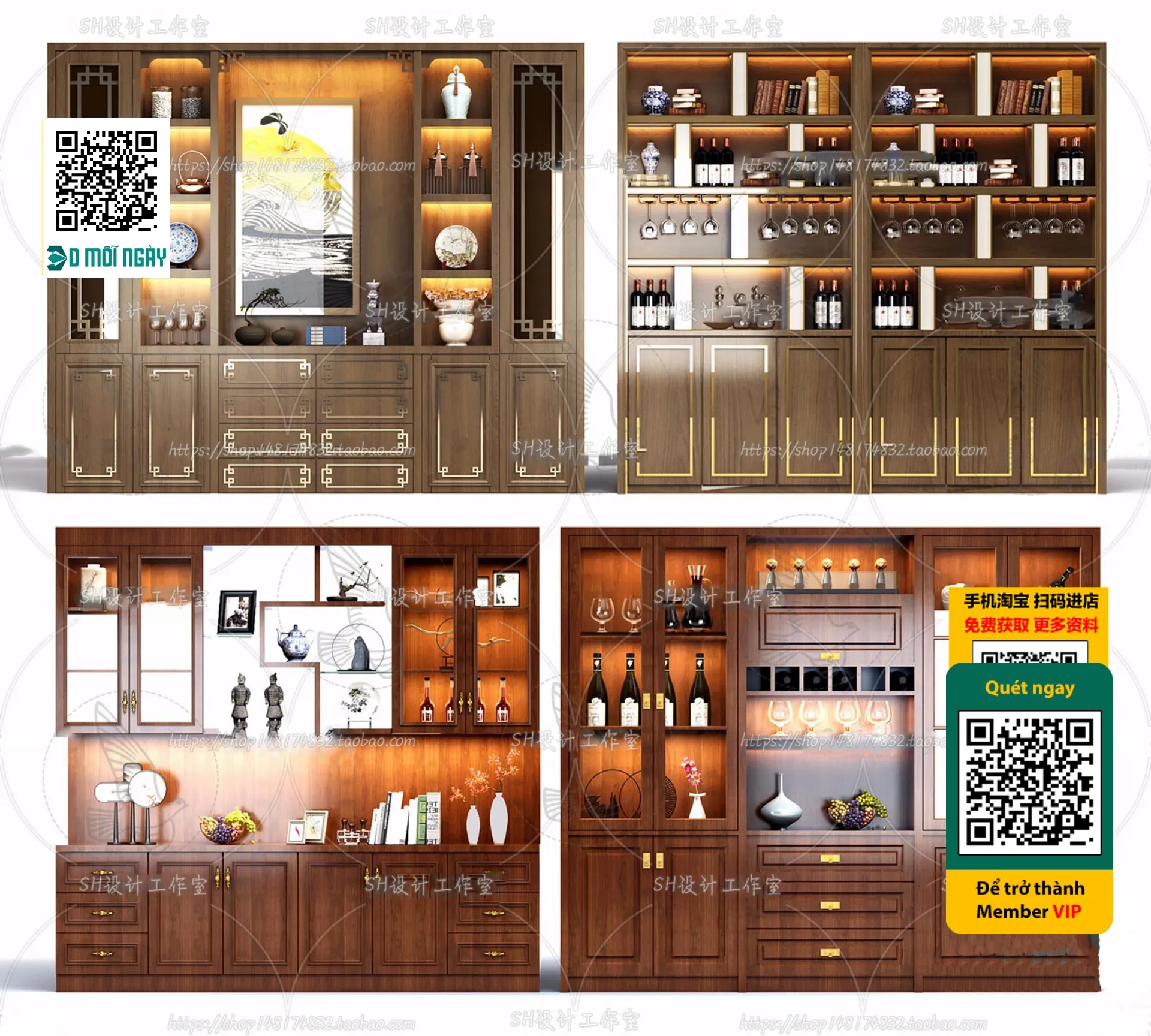 DECOR HELPER - INTERIOR - WINE SHOP - VRAY / CORONA - 3D MODEL - 5202